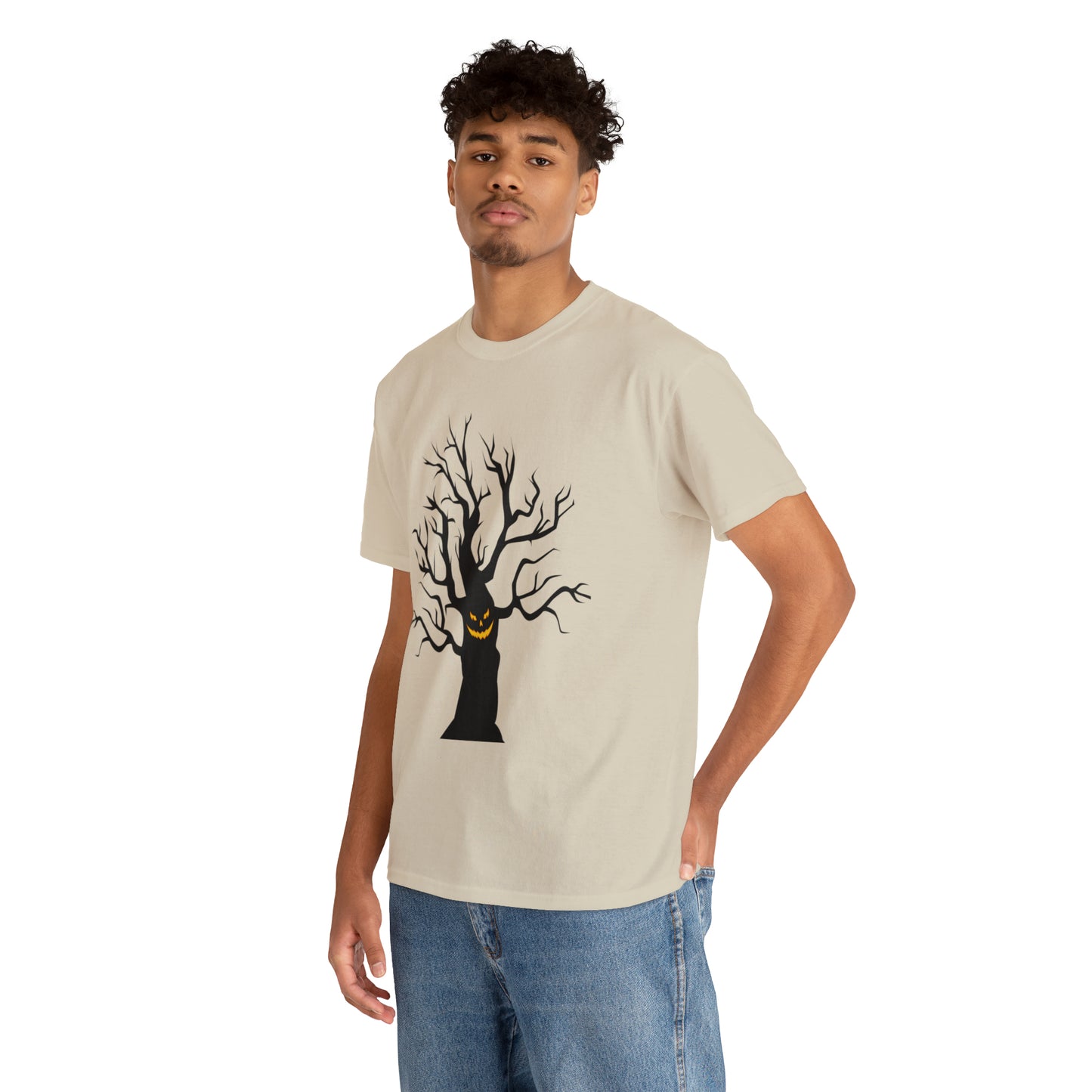 Halloween Scary Tree 03 - Unisex Heavy Cotton Tee