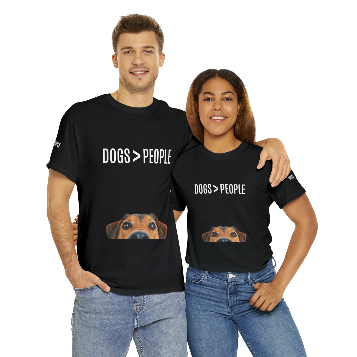 Dogs>People - Unisex Heavy Cotton Tee