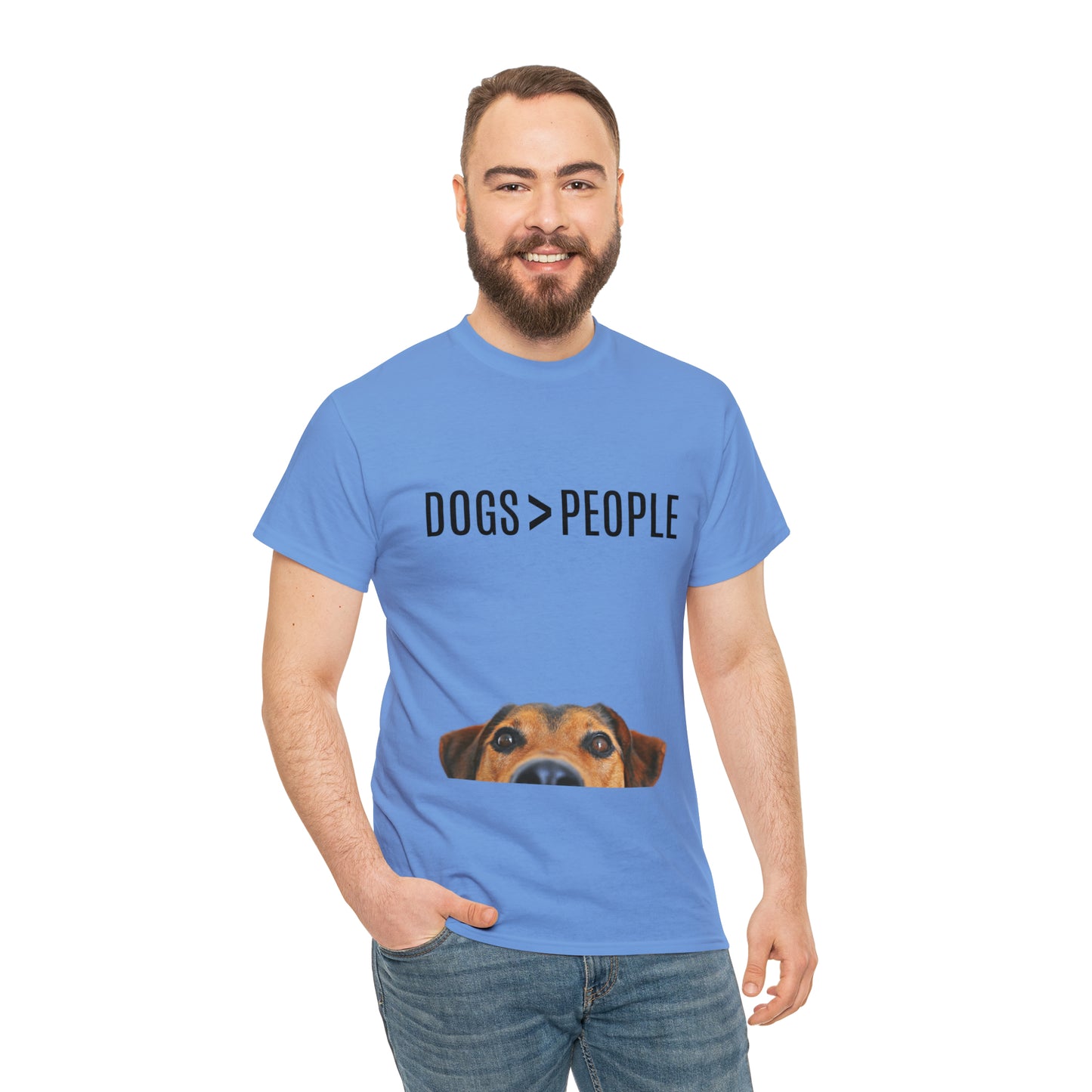 Dogs>People - Unisex Heavy Cotton Tee