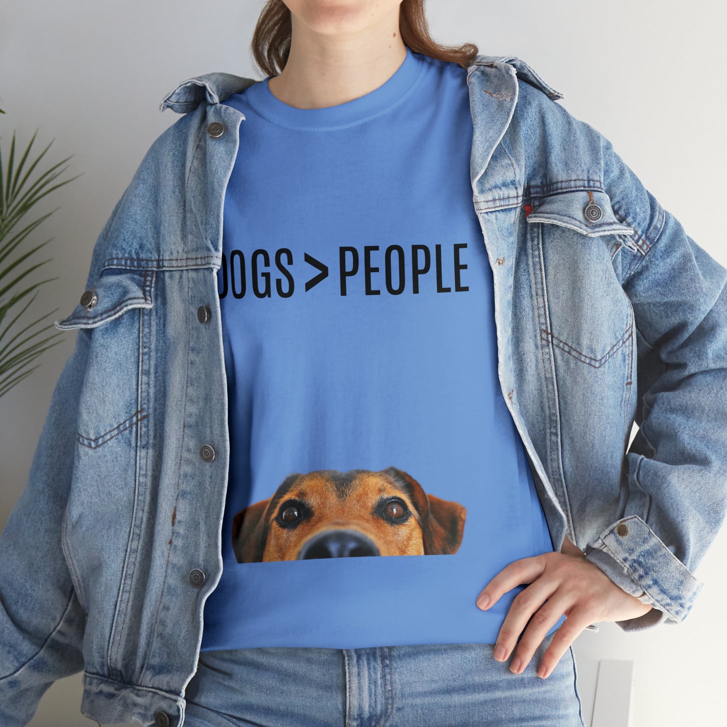 Dogs>People - Unisex Heavy Cotton Tee