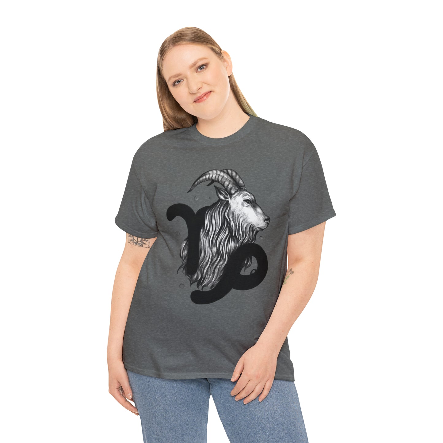 Capricorn Zodiac Sign - Unisex Heavy Cotton Tee