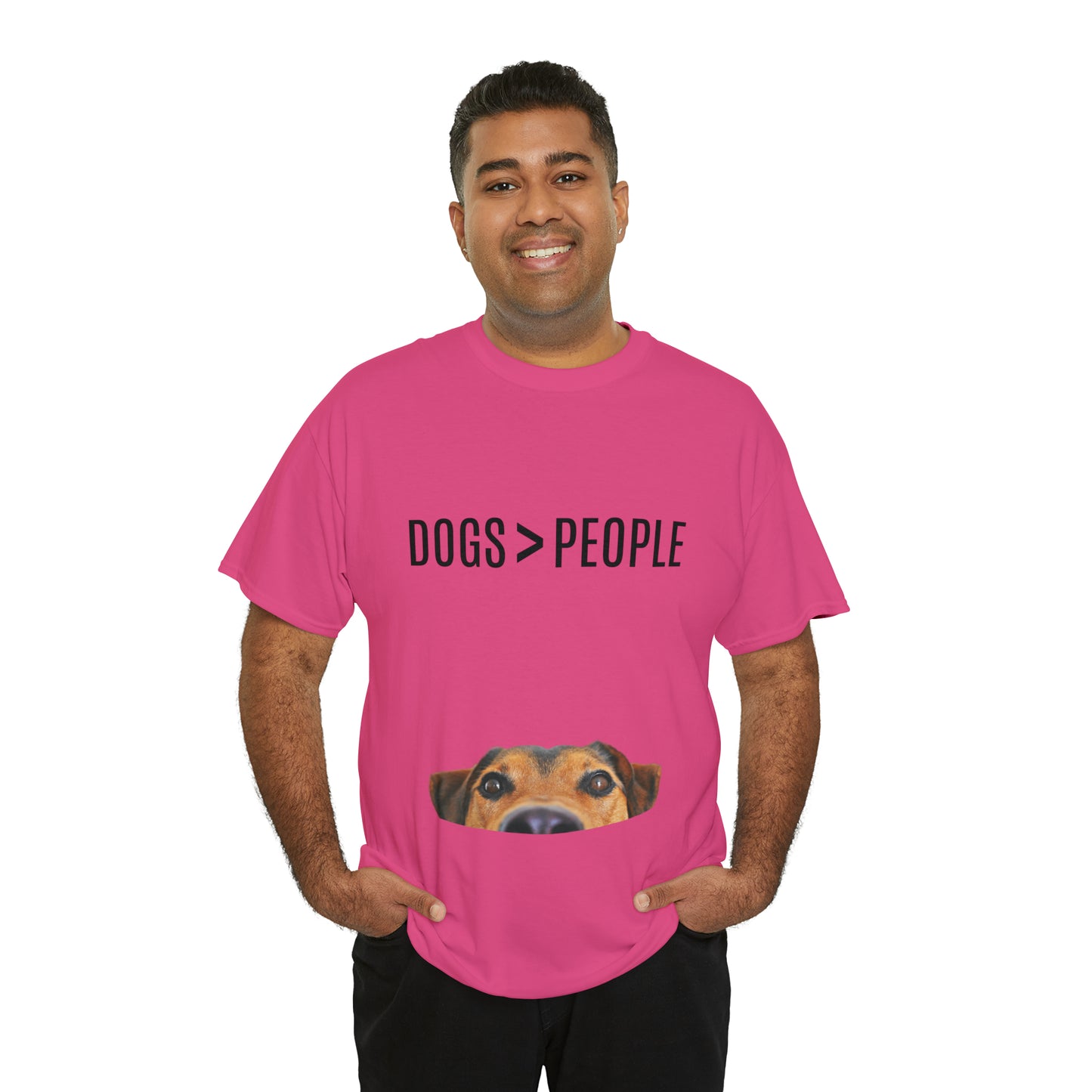Dogs>People - Unisex Heavy Cotton Tee