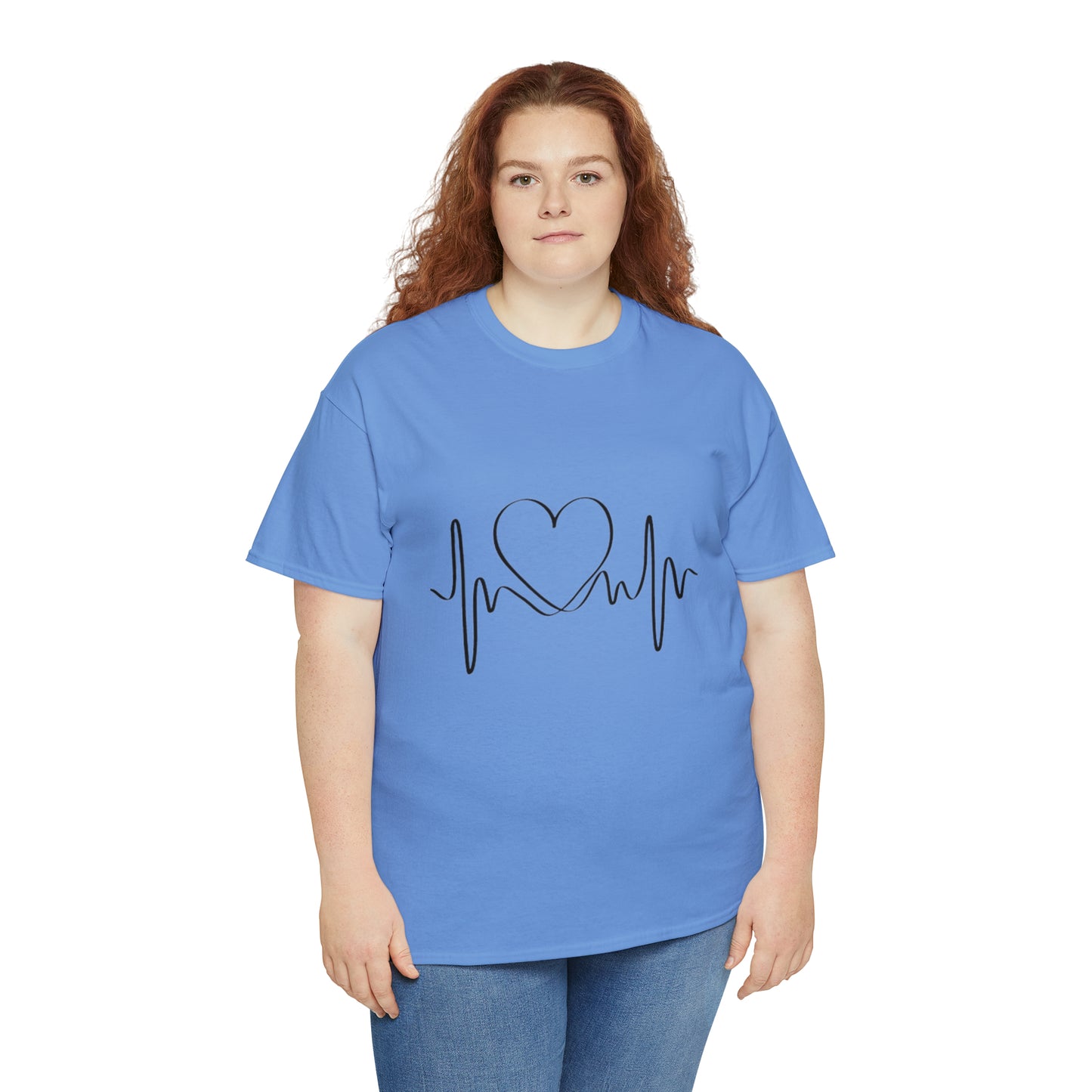 Halloween Scary Heart lines - Unisex Heavy Cotton Tee