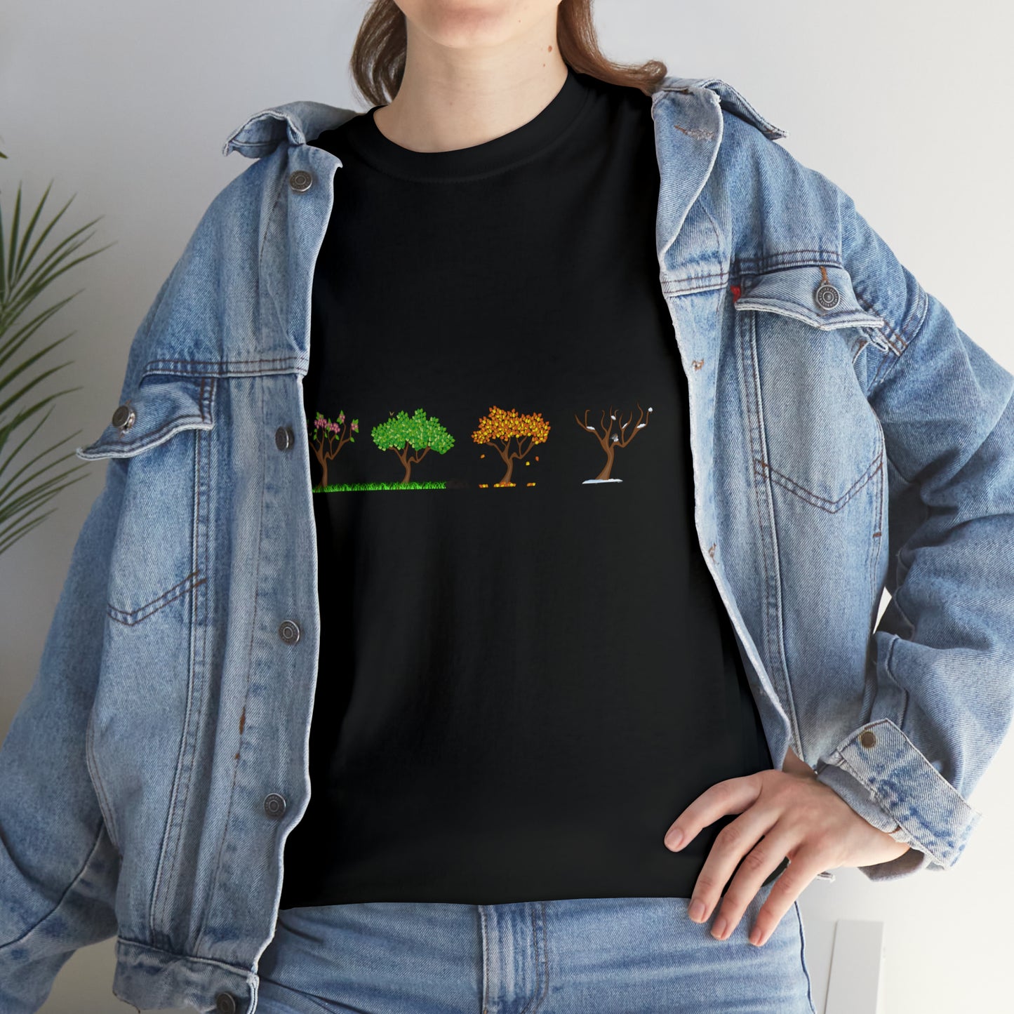 Fall Autumn Trees 01 - Unisex Heavy Cotton Tee