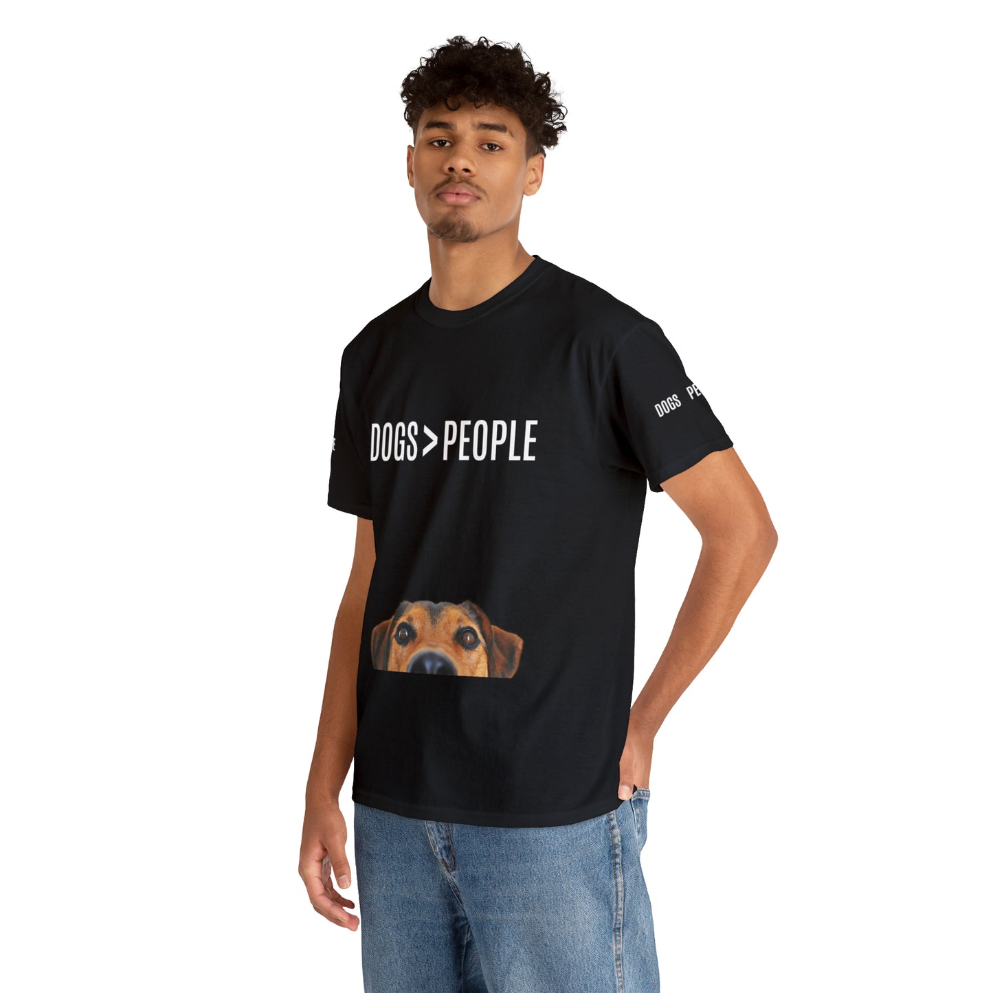 Dogs>People - Unisex Heavy Cotton Tee