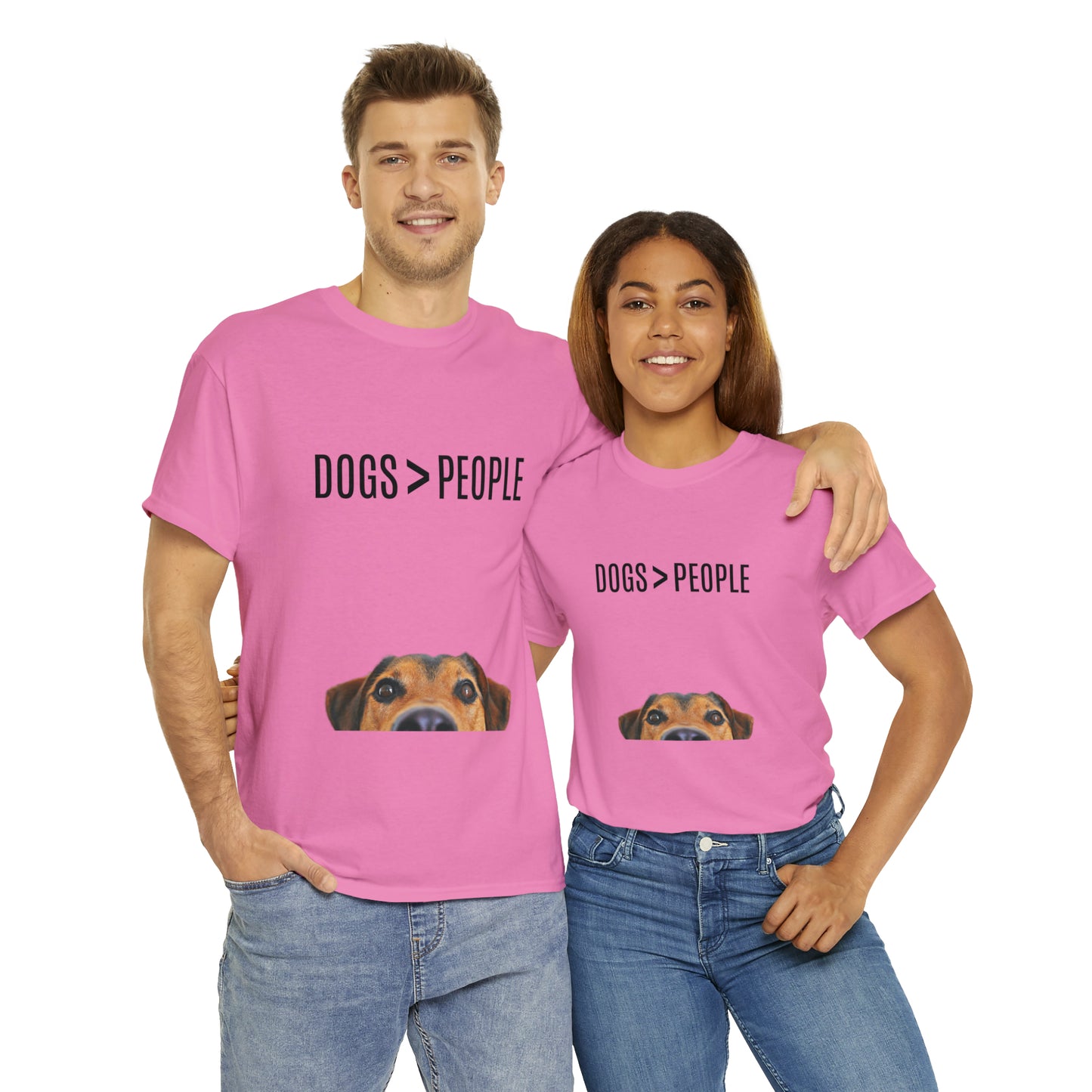 Dogs>People - Unisex Heavy Cotton Tee