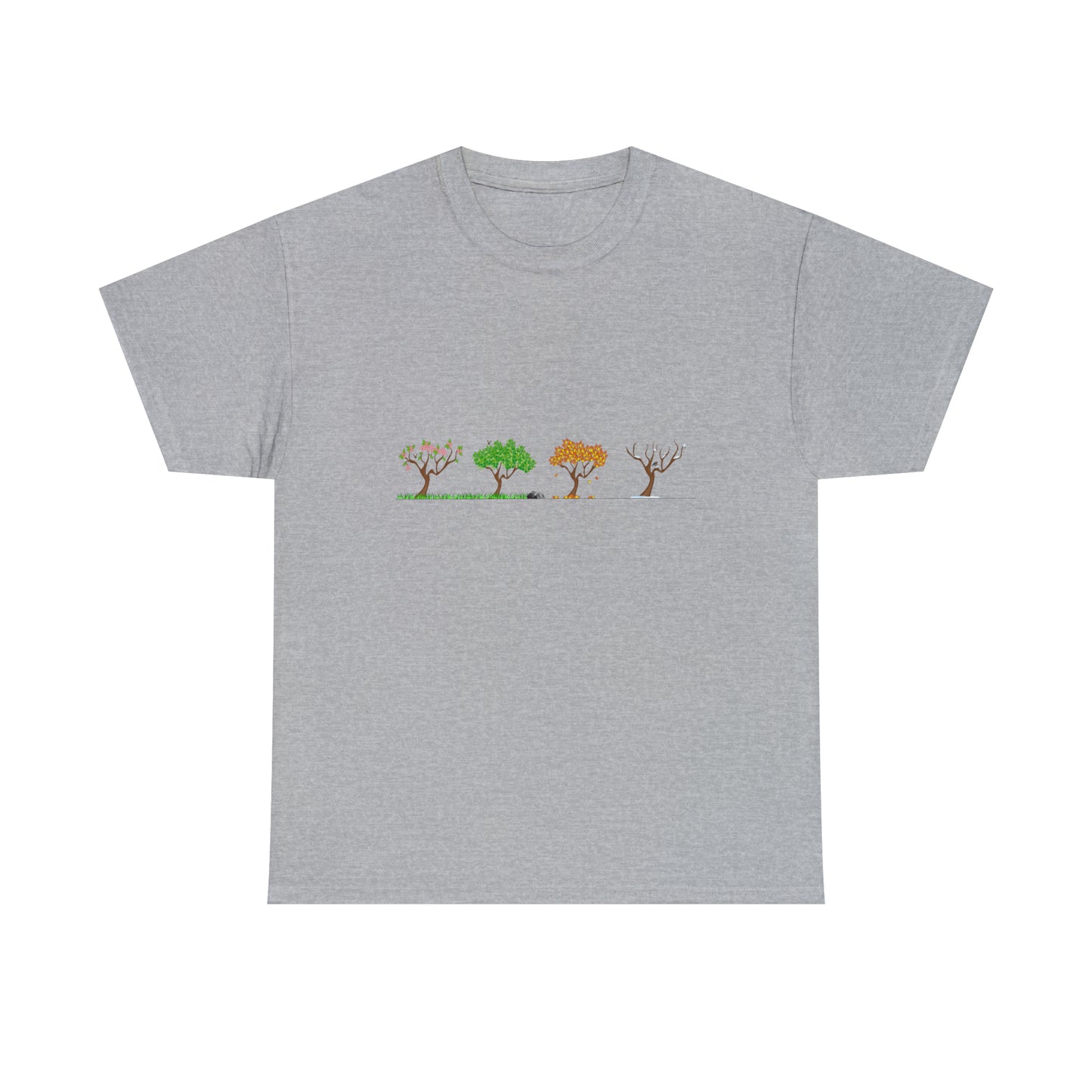 Fall Autumn Trees 01 - Unisex Heavy Cotton Tee