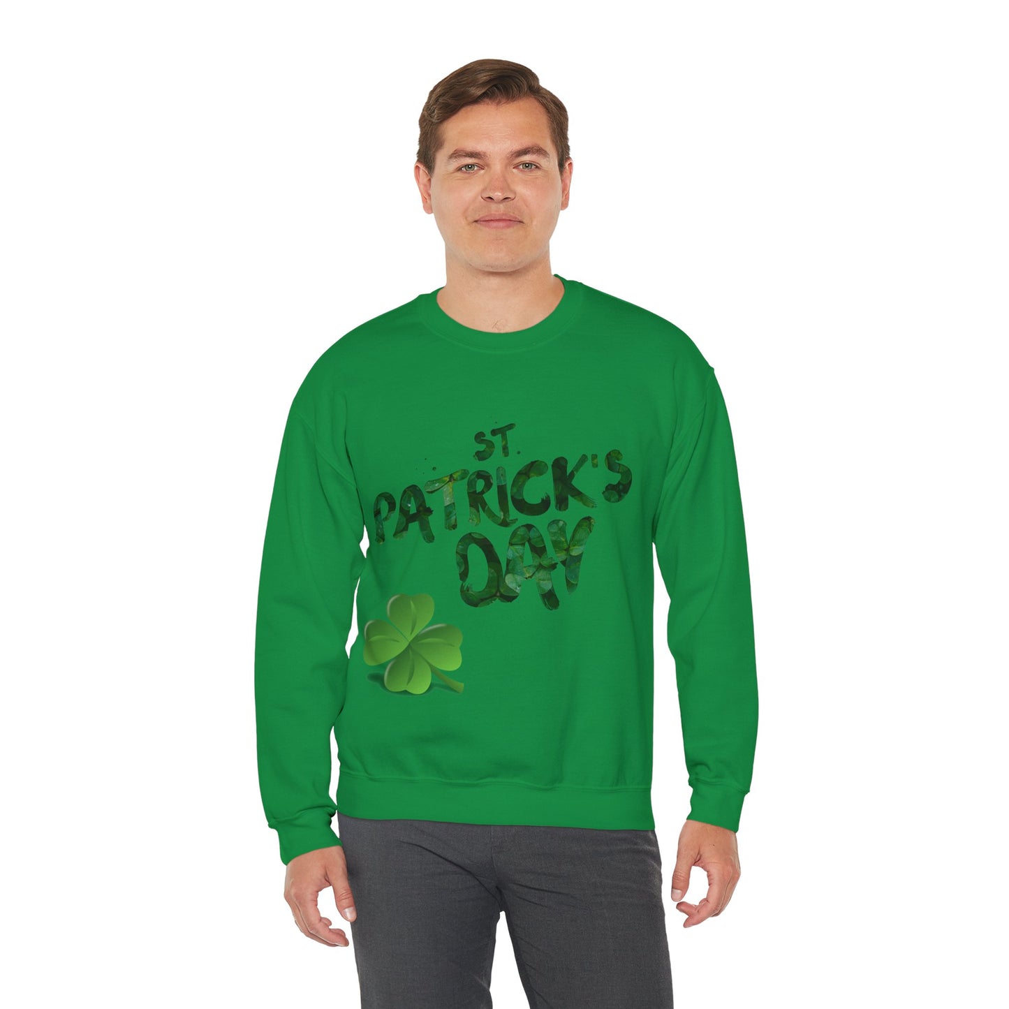 St. Patricks Day - 4 Leaf Clover Lucky Unisex Heavy Sweatshirt