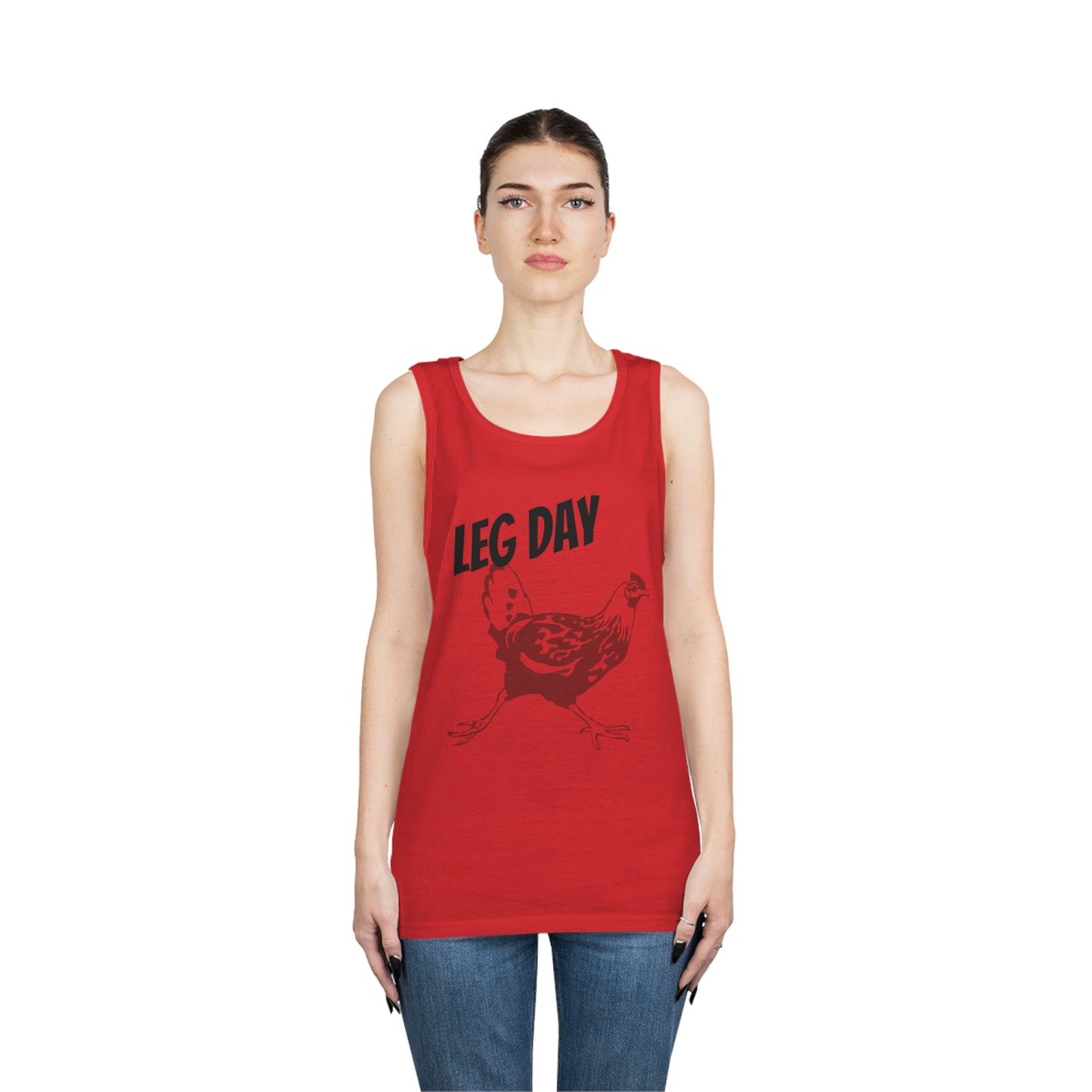 Leg Day Basic Gym Tee #1 - Unisex Heavy Cotton Tank Top