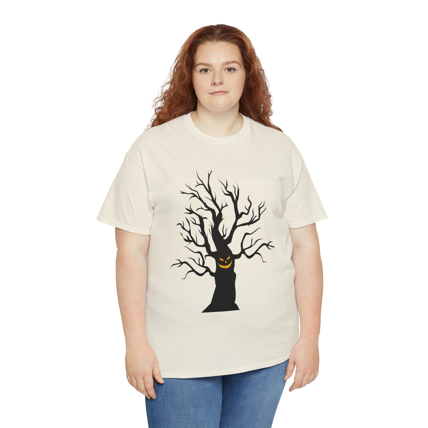 Halloween Scary Tree 03 - Unisex Heavy Cotton Tee