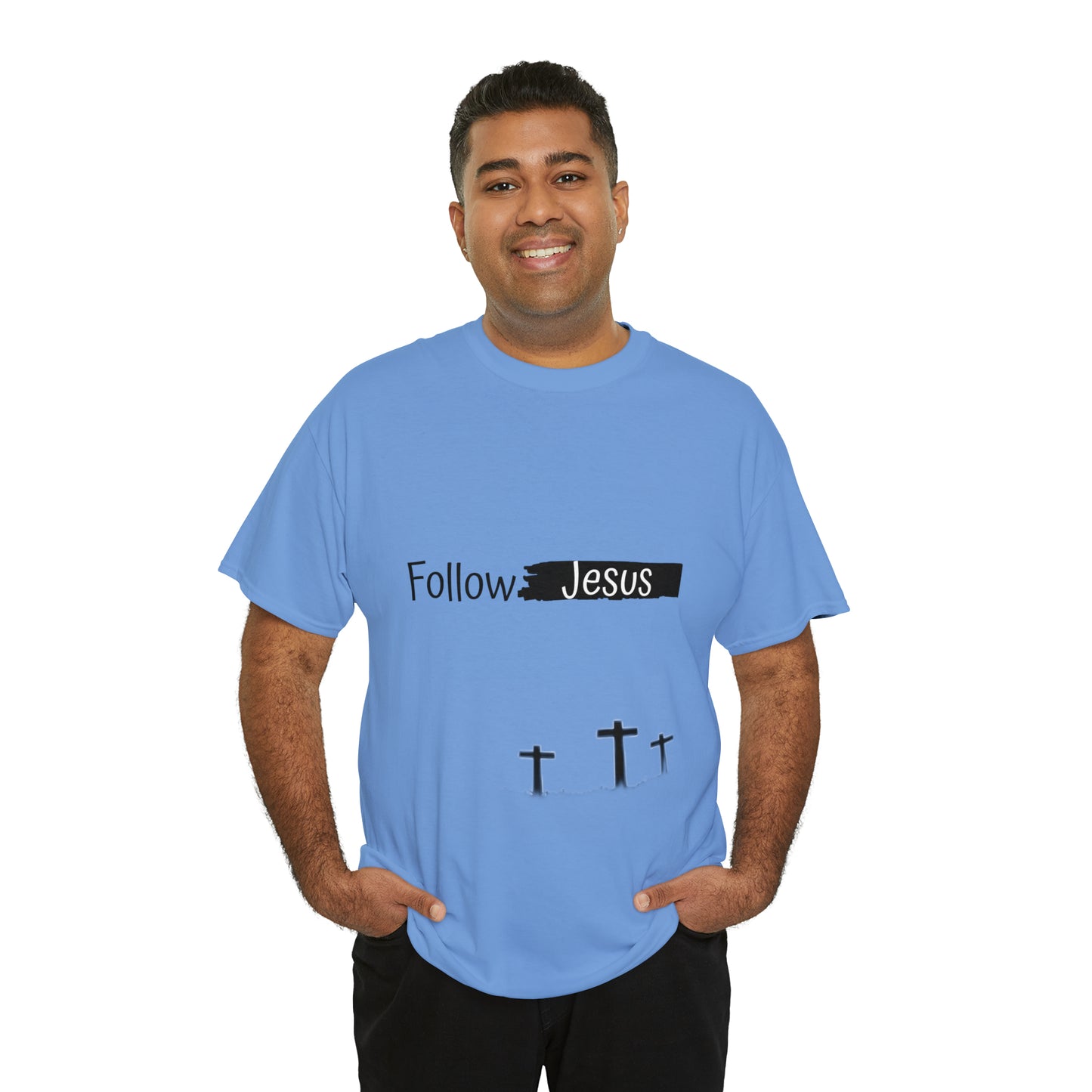 Follow Jesus01 Christian tshirt - Unisex Heavy Cotton Tee