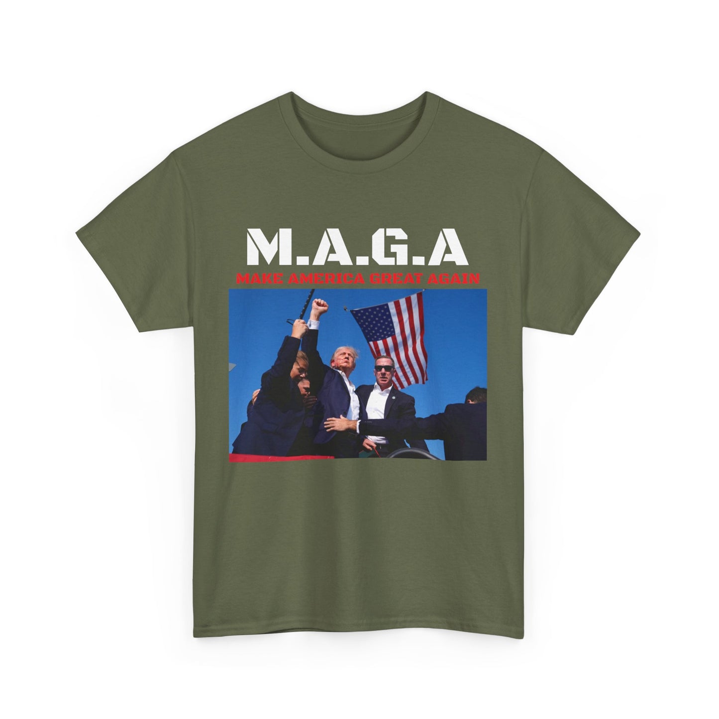 Trump 2024 - Make America Great Again (Shot Explicit Version) Unisex Heavy Cotton Tee