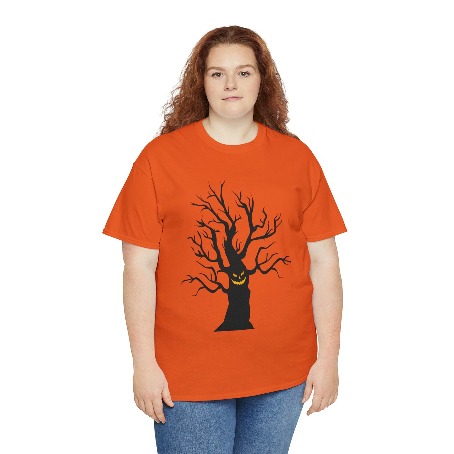 Halloween Scary Tree 03 - Unisex Heavy Cotton Tee