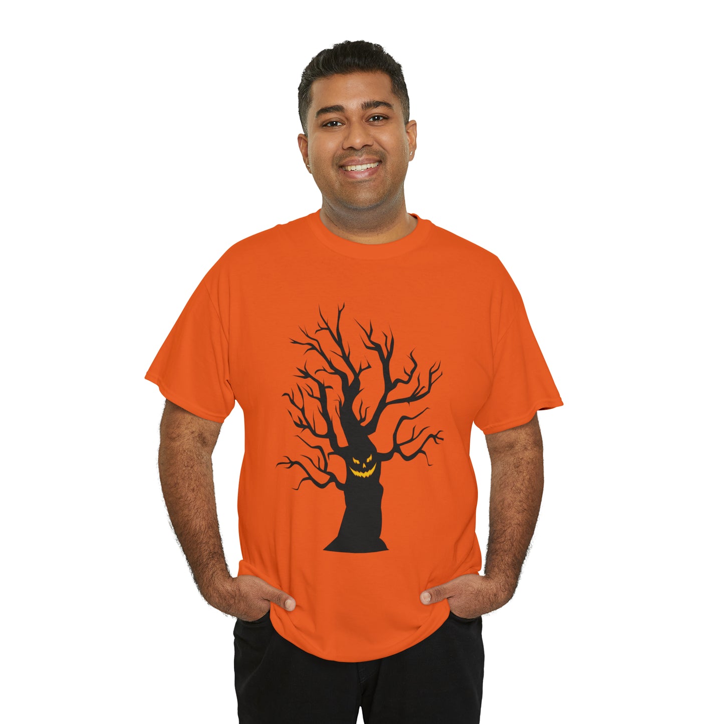 Halloween Scary Tree 03 - Unisex Heavy Cotton Tee