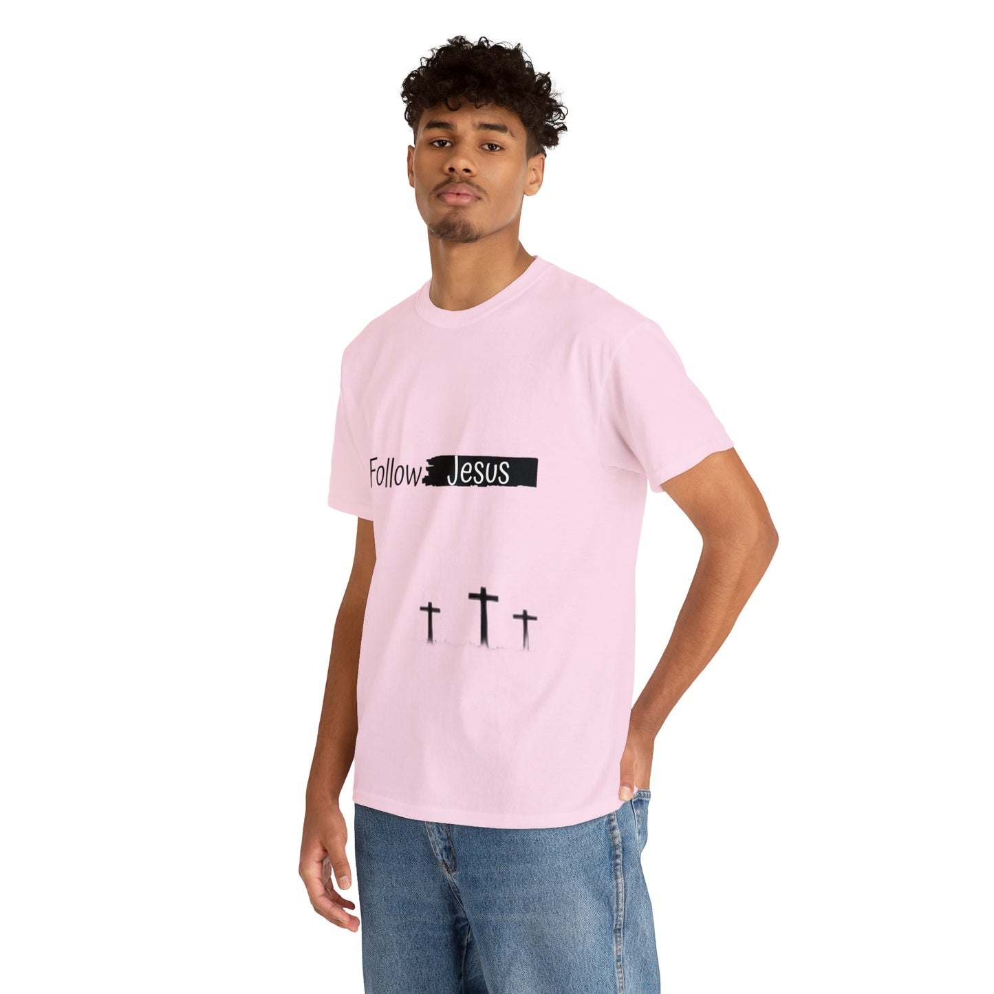 Follow Jesus01 Christian tshirt - Unisex Heavy Cotton Tee