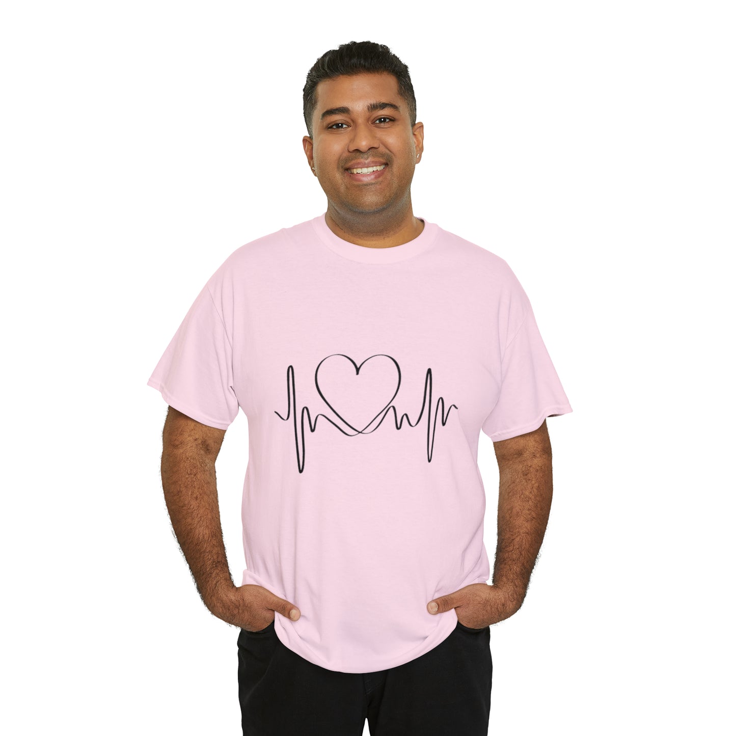 Halloween Scary Heart lines - Unisex Heavy Cotton Tee