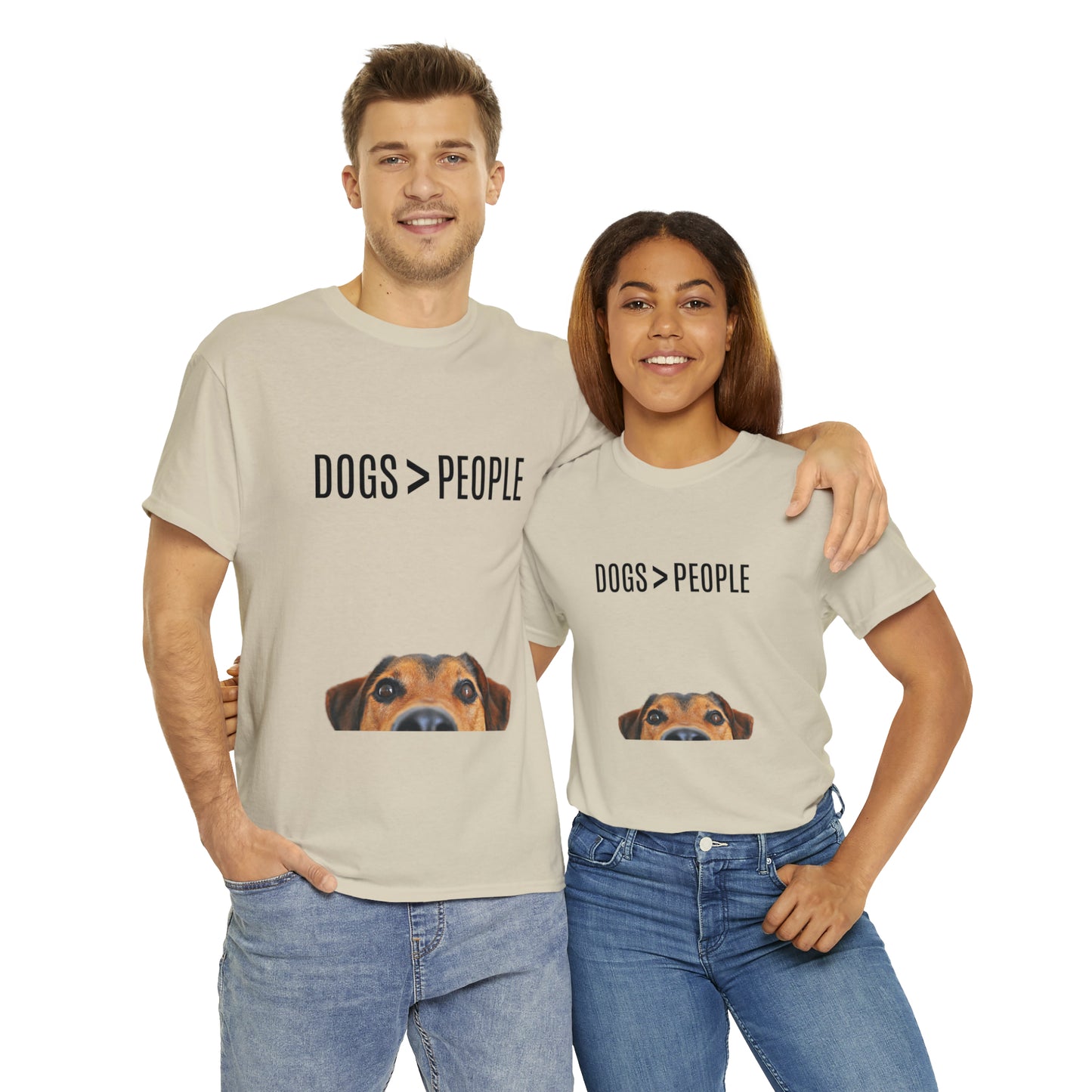 Dogs>People - Unisex Heavy Cotton Tee