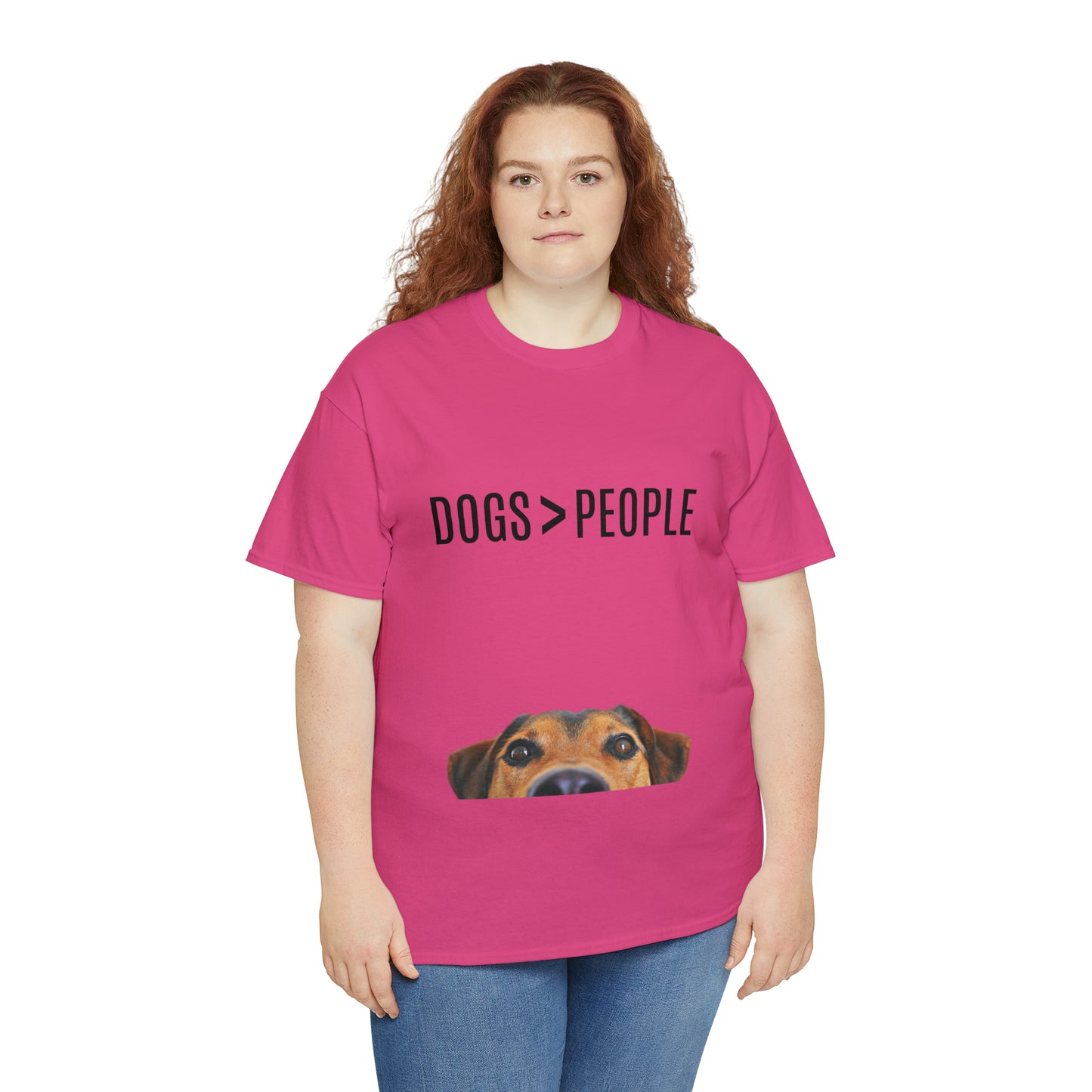 Dogs>People - Unisex Heavy Cotton Tee