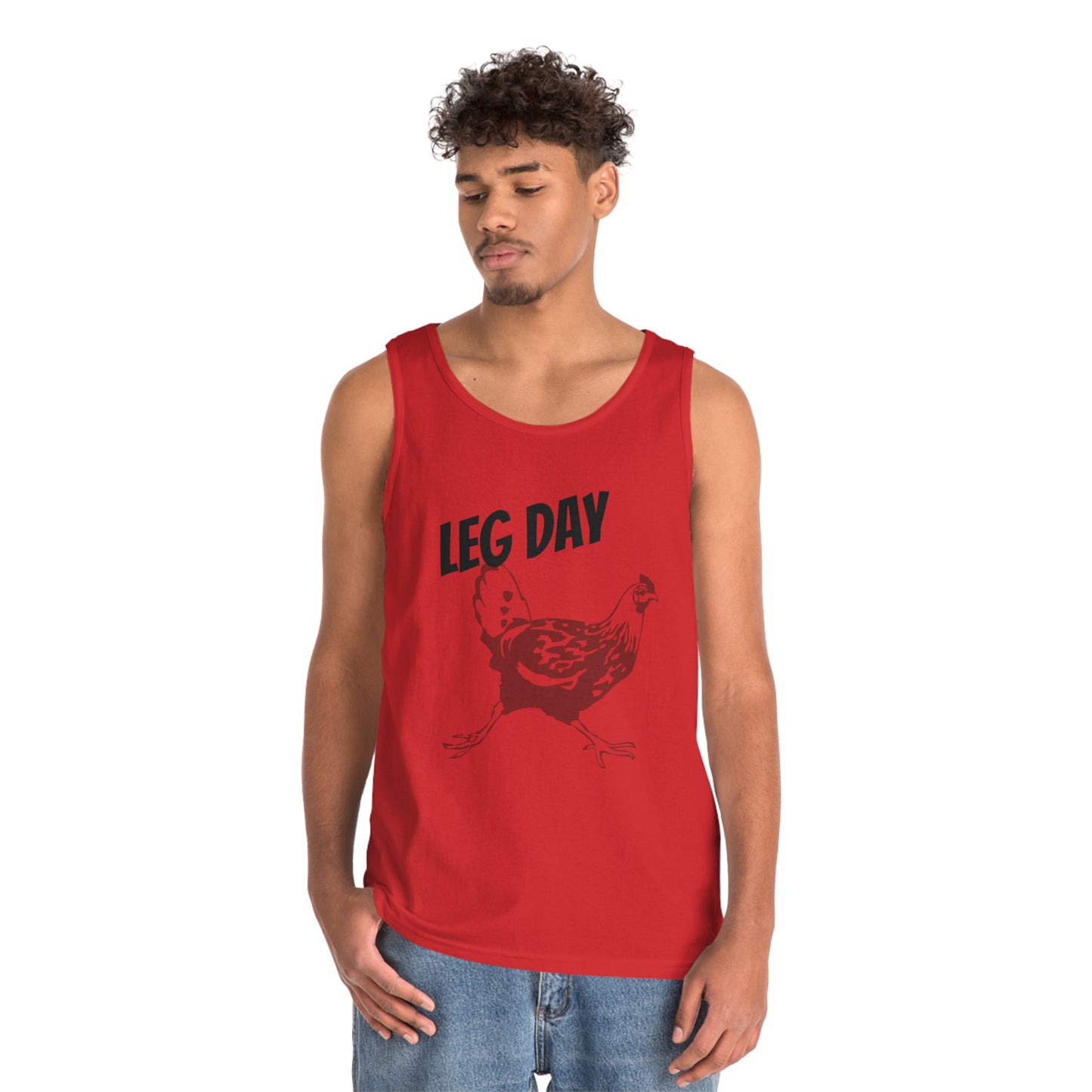 Leg Day Basic Gym Tee #1 - Unisex Heavy Cotton Tank Top