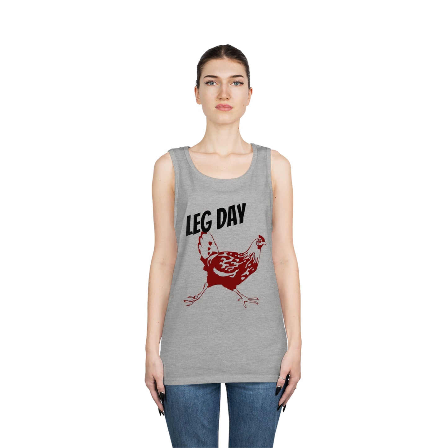 Leg Day Basic Gym Tee #1 - Unisex Heavy Cotton Tank Top