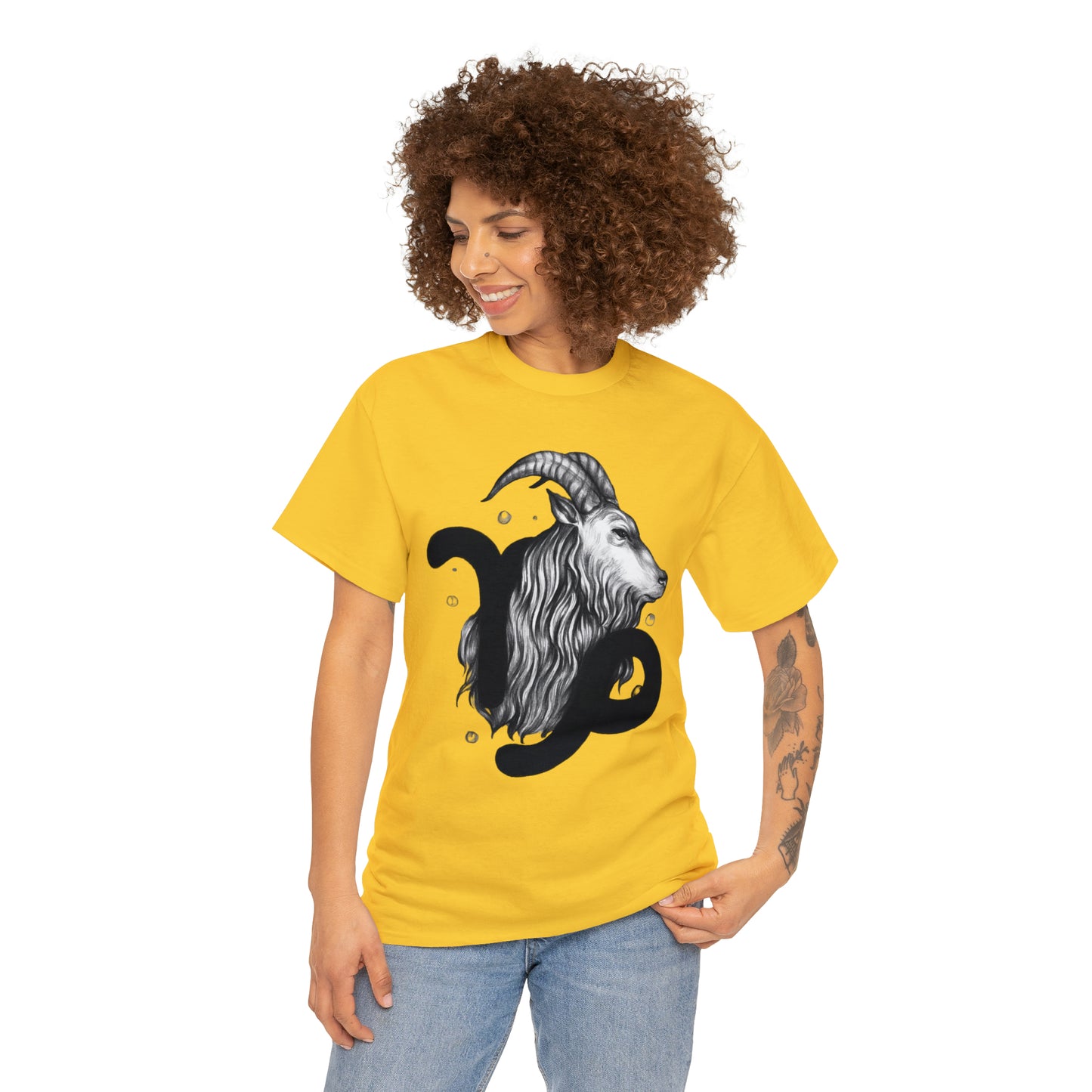 Capricorn Zodiac Sign - Unisex Heavy Cotton Tee