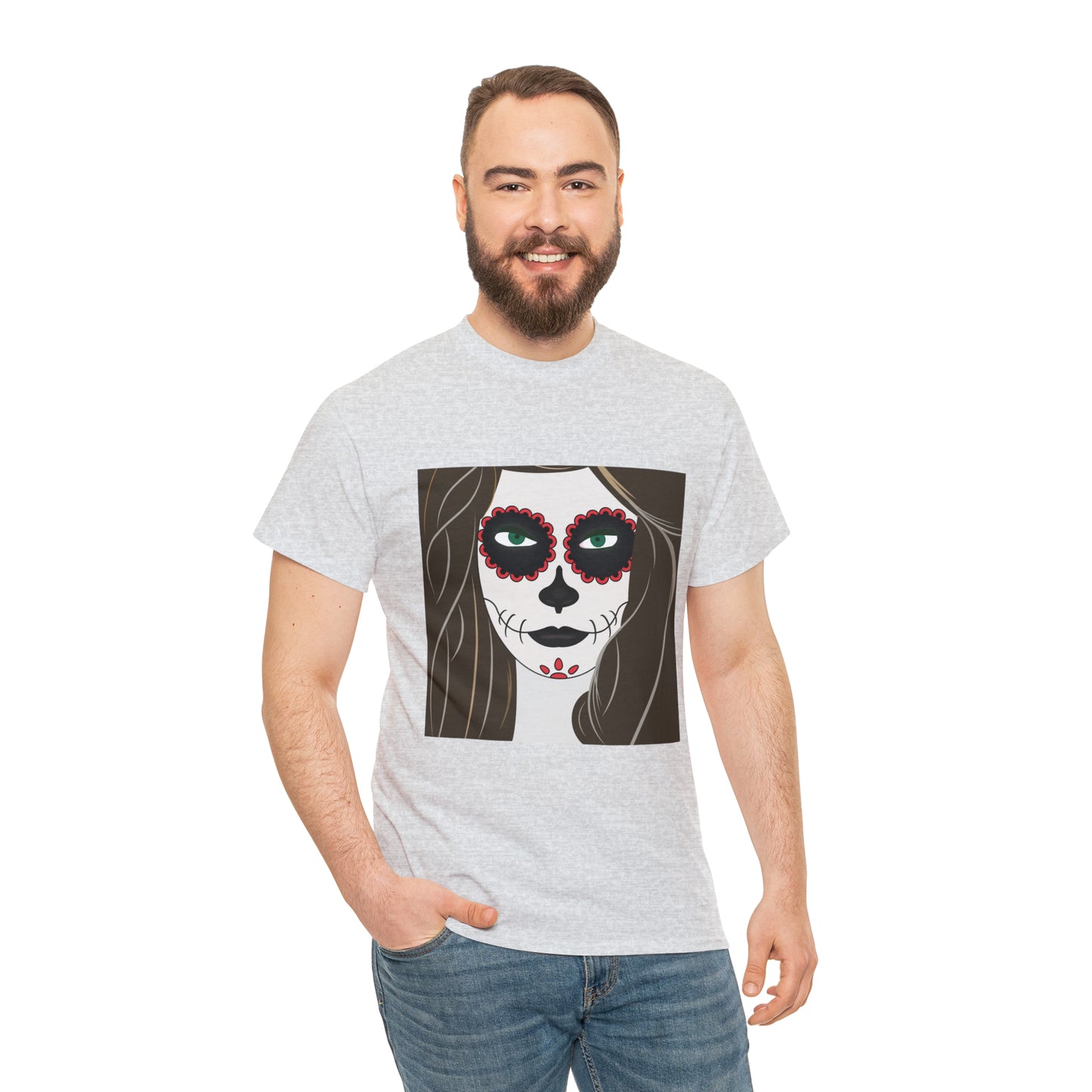 Halloween Day of the Dead 02 - Unisex Heavy Cotton Tee