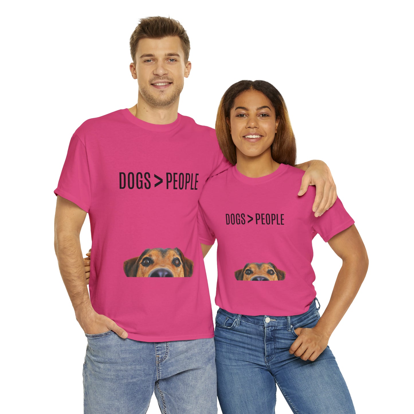Dogs>People - Unisex Heavy Cotton Tee