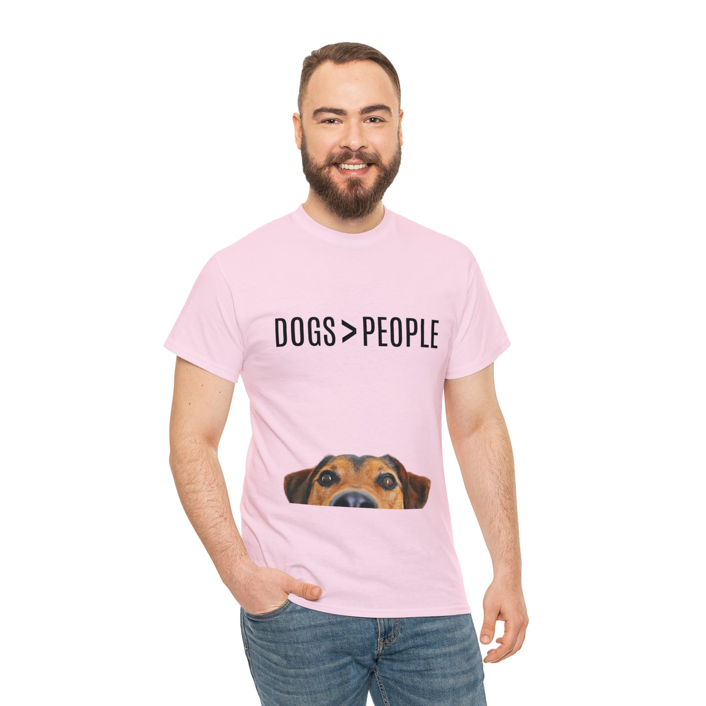 Dogs>People - Unisex Heavy Cotton Tee