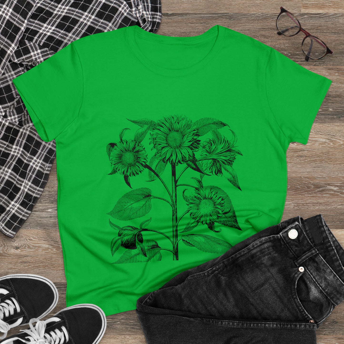 Sun Flower # 2 - Women's Midweight Cotton Tee