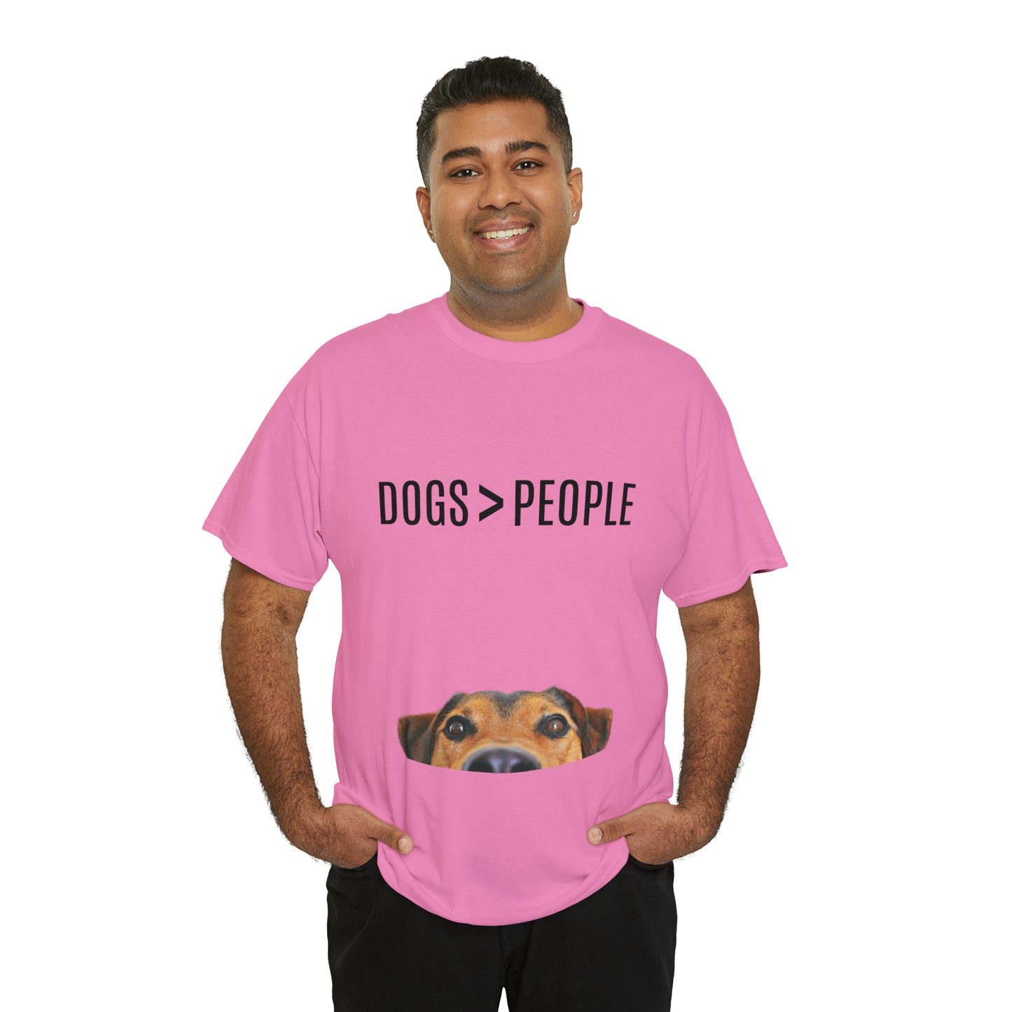Dogs>People - Unisex Heavy Cotton Tee