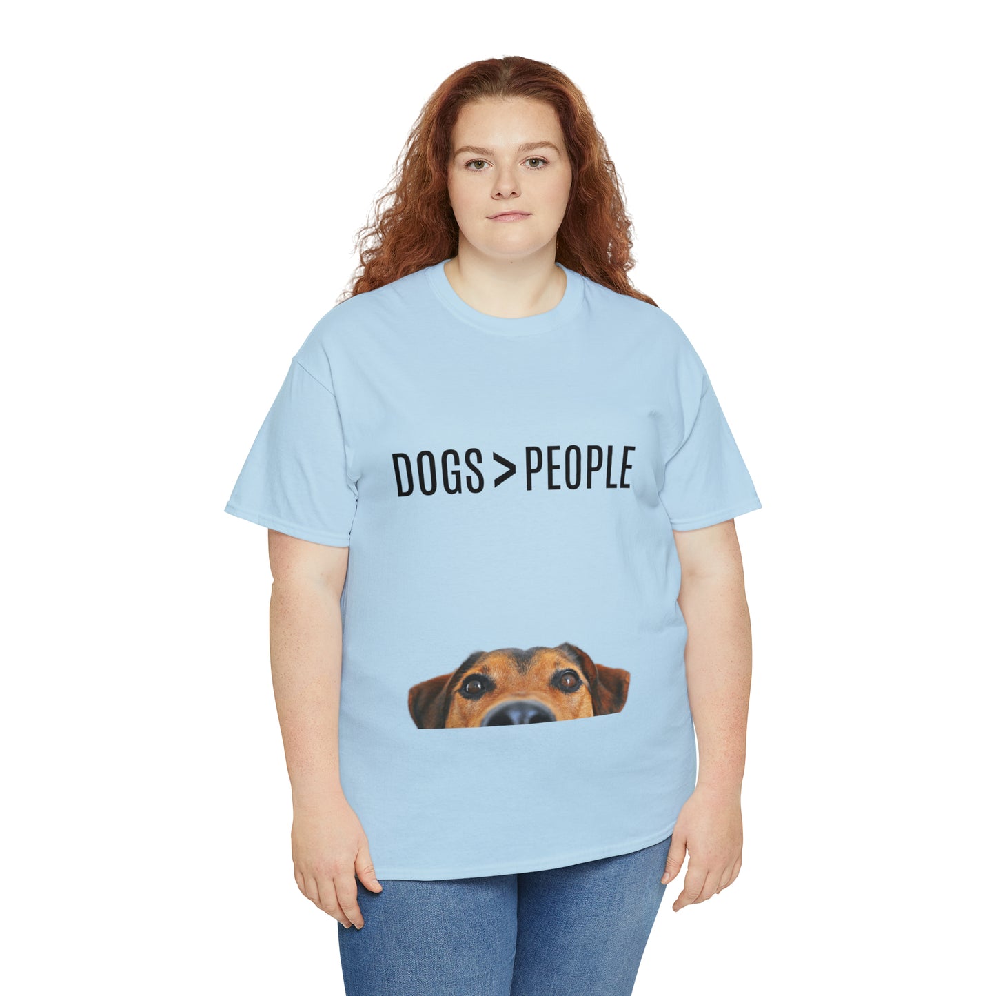 Dogs>People - Unisex Heavy Cotton Tee