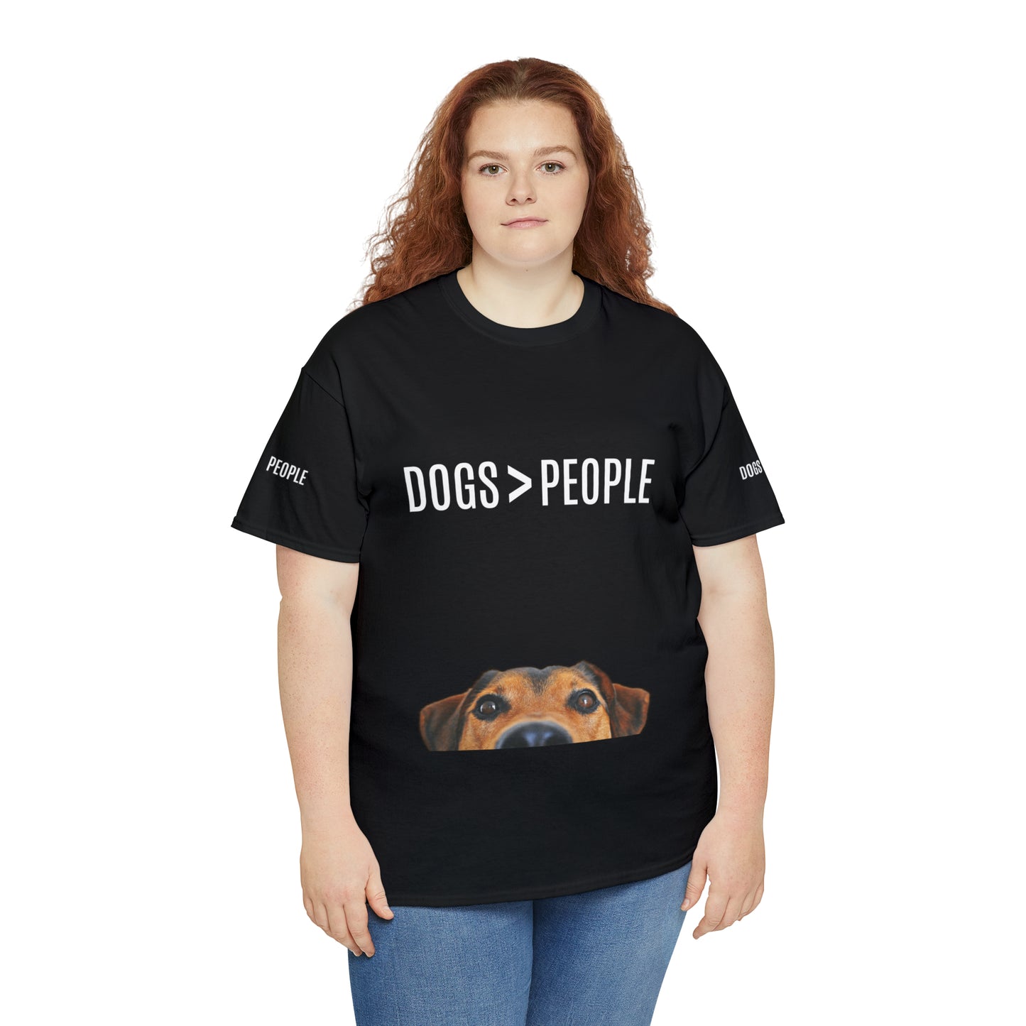 Dogs>People - Unisex Heavy Cotton Tee