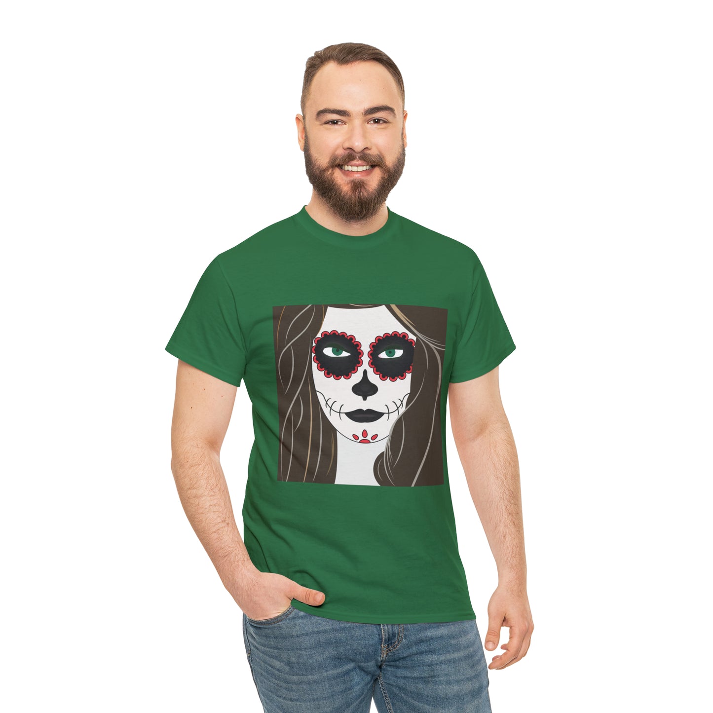 Halloween Day of the Dead 02 - Unisex Heavy Cotton Tee