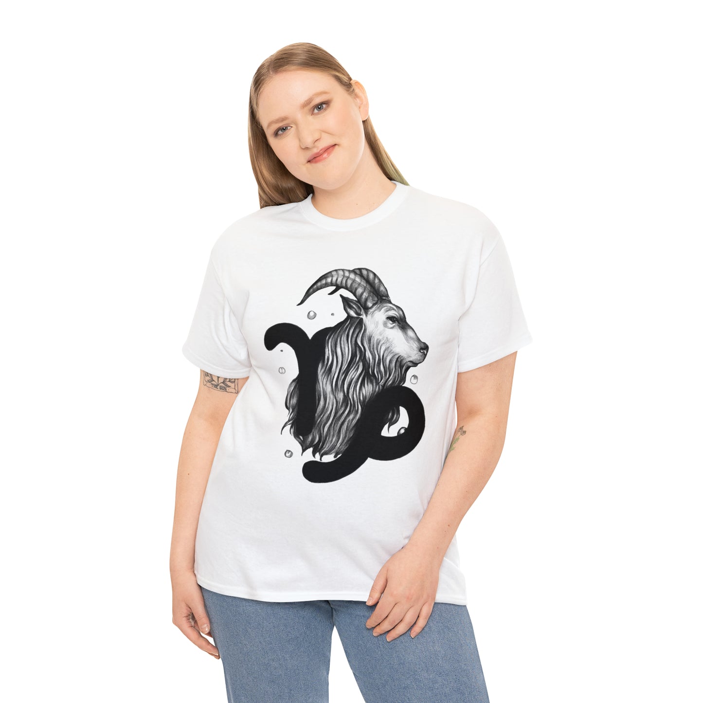 Capricorn Zodiac Sign - Unisex Heavy Cotton Tee