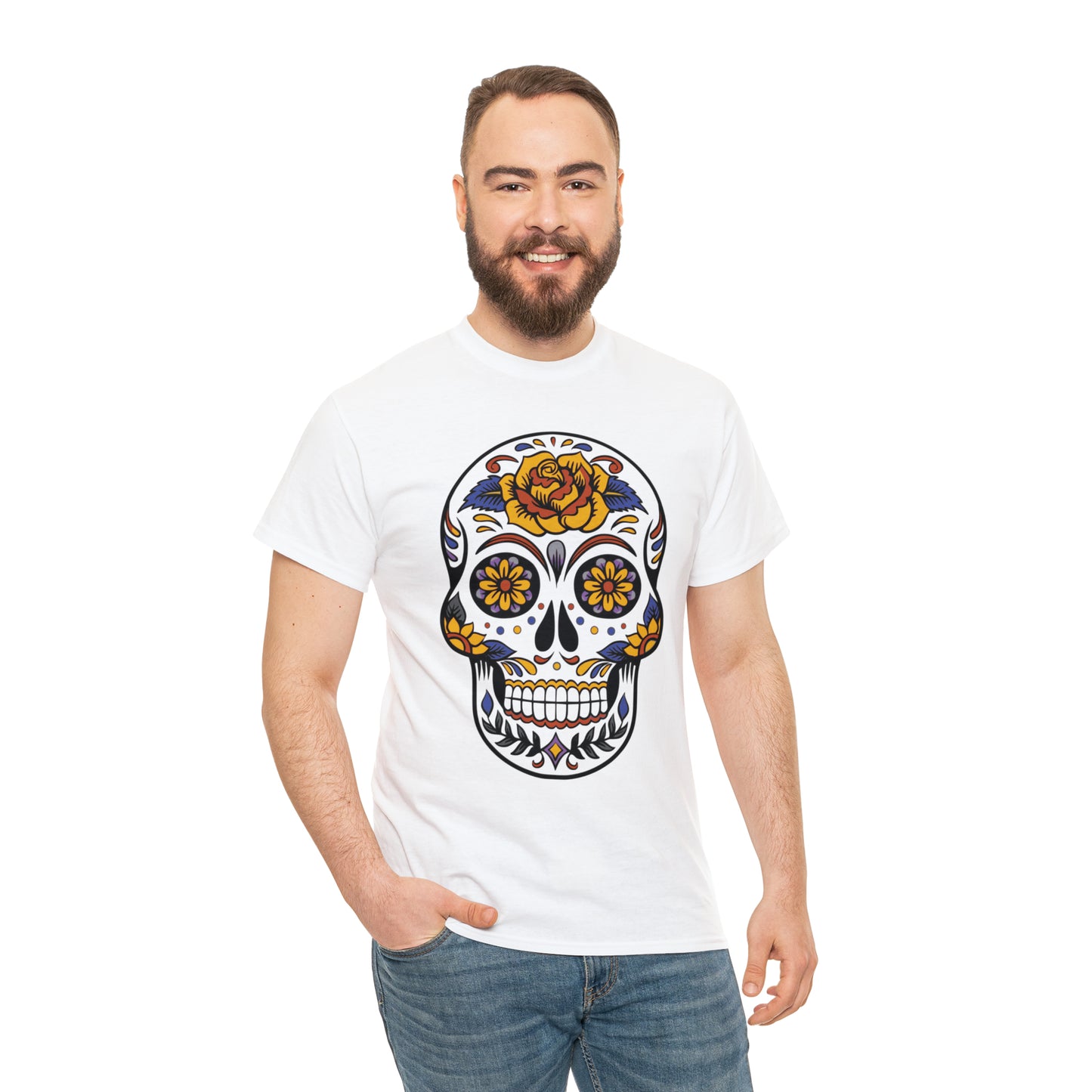 Halloween Day of the Dead 03 - Unisex Heavy Cotton Tee