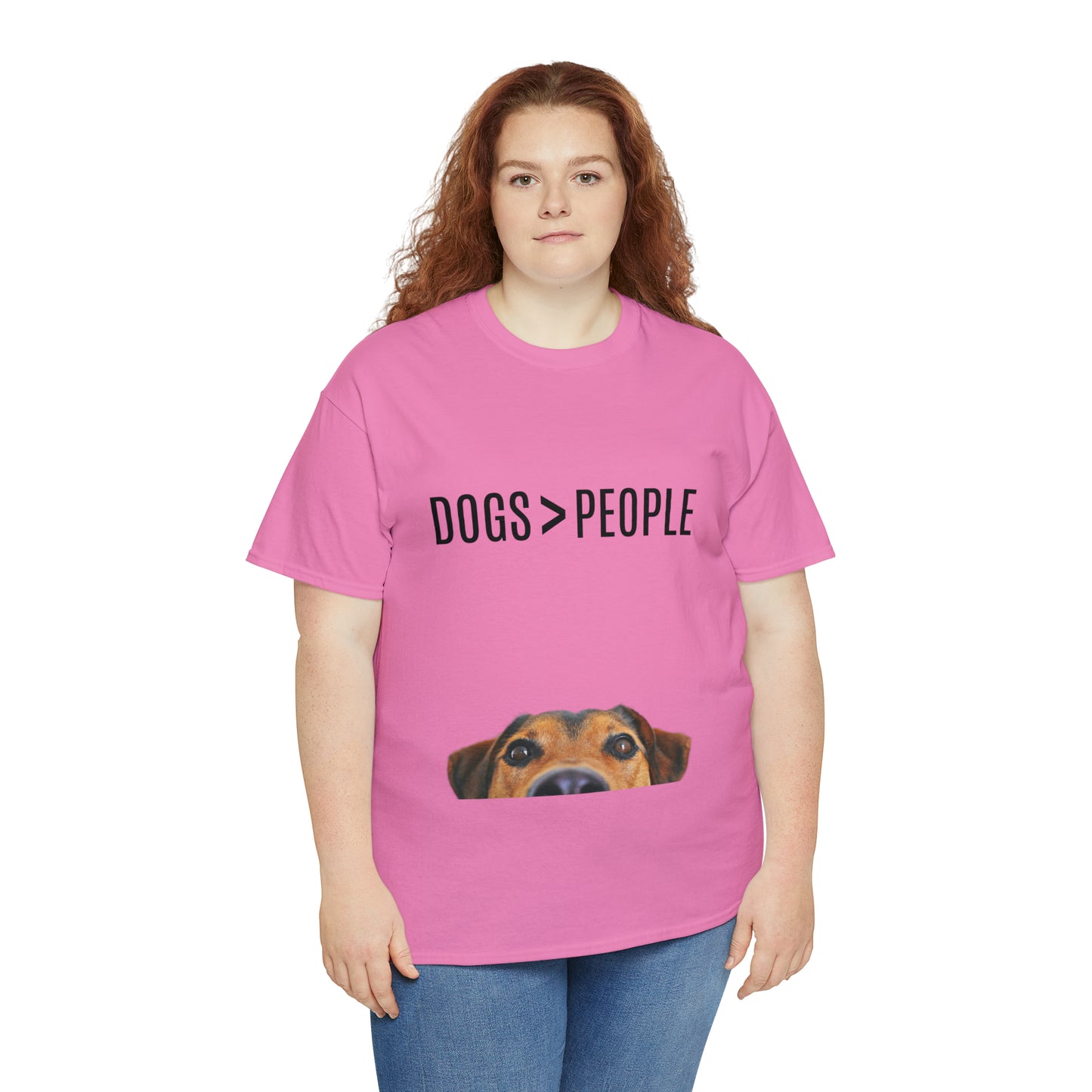 Dogs>People - Unisex Heavy Cotton Tee