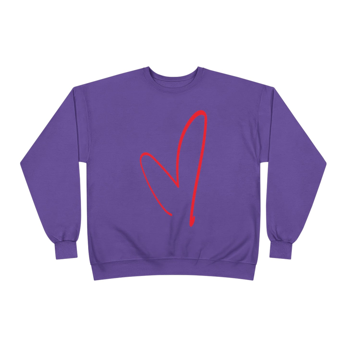 Big Heart Valentines Day - Unisex EcoSmart® Crewneck Sweatshirt