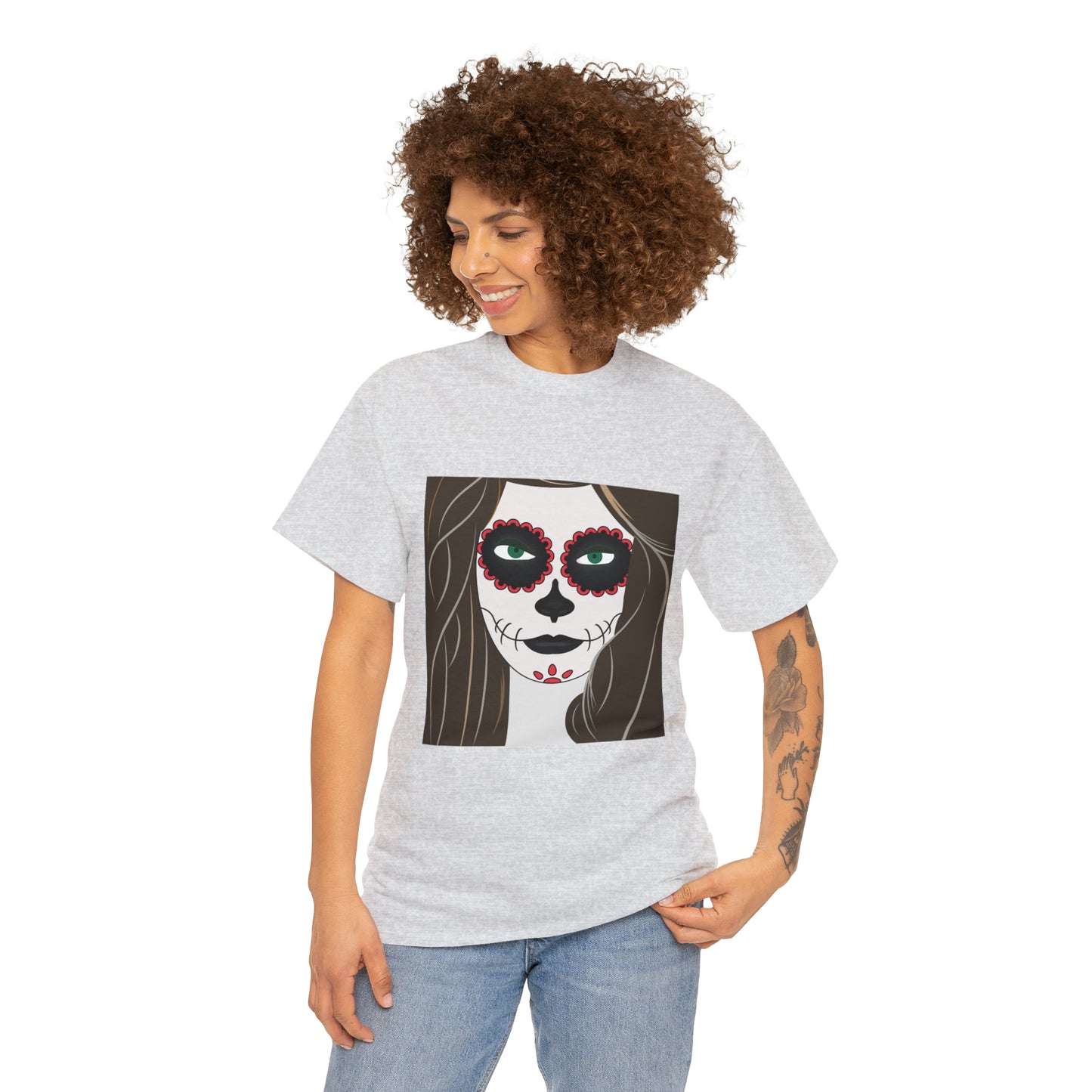 Halloween Day of the Dead 02 - Unisex Heavy Cotton Tee