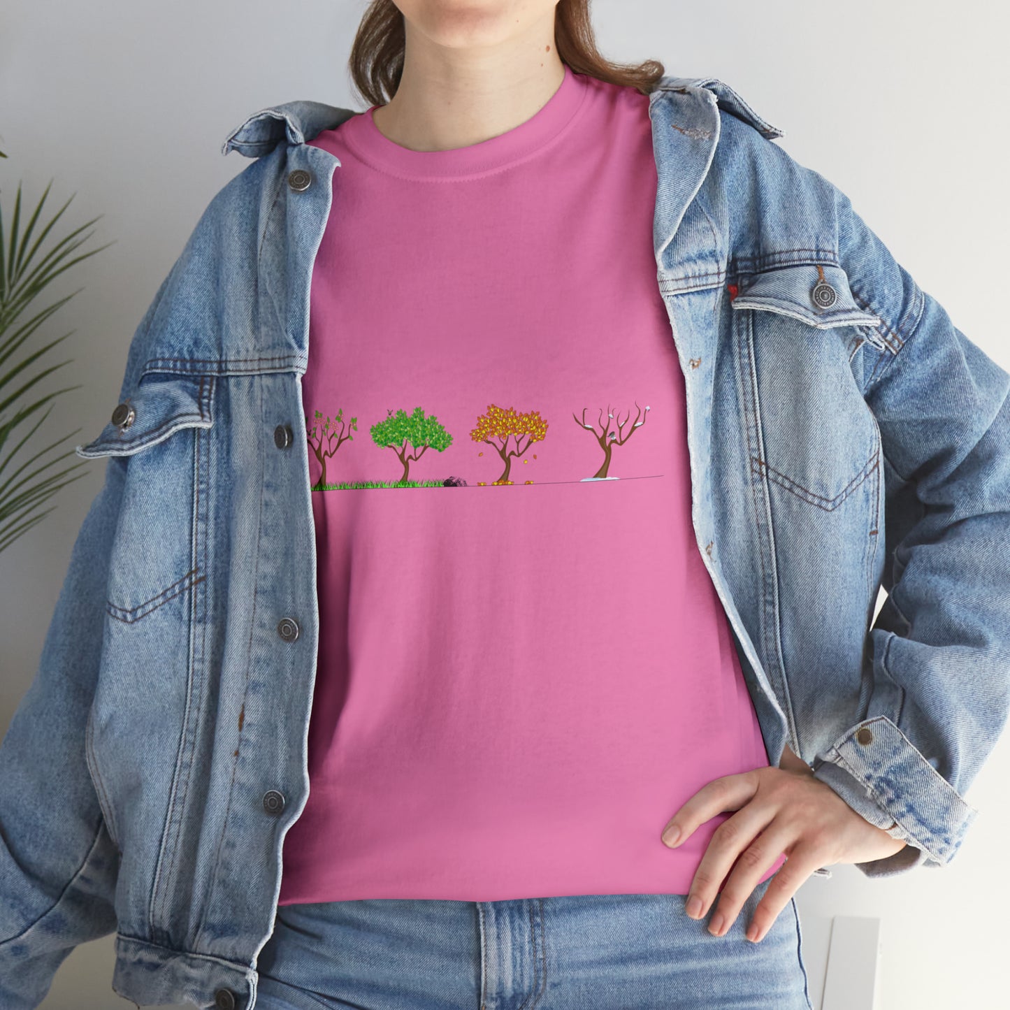Fall Autumn Trees 01 - Unisex Heavy Cotton Tee