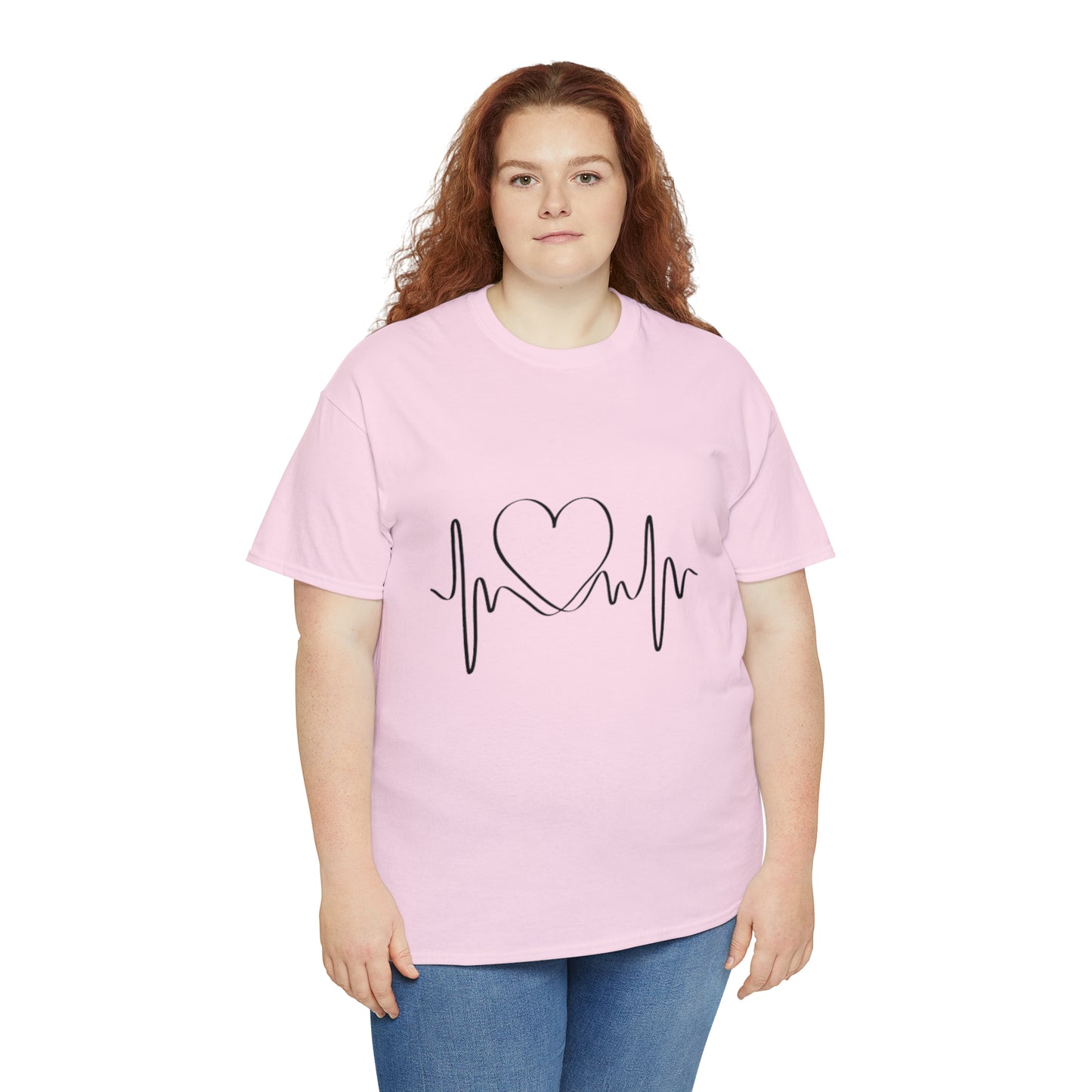 Halloween Scary Heart lines - Unisex Heavy Cotton Tee