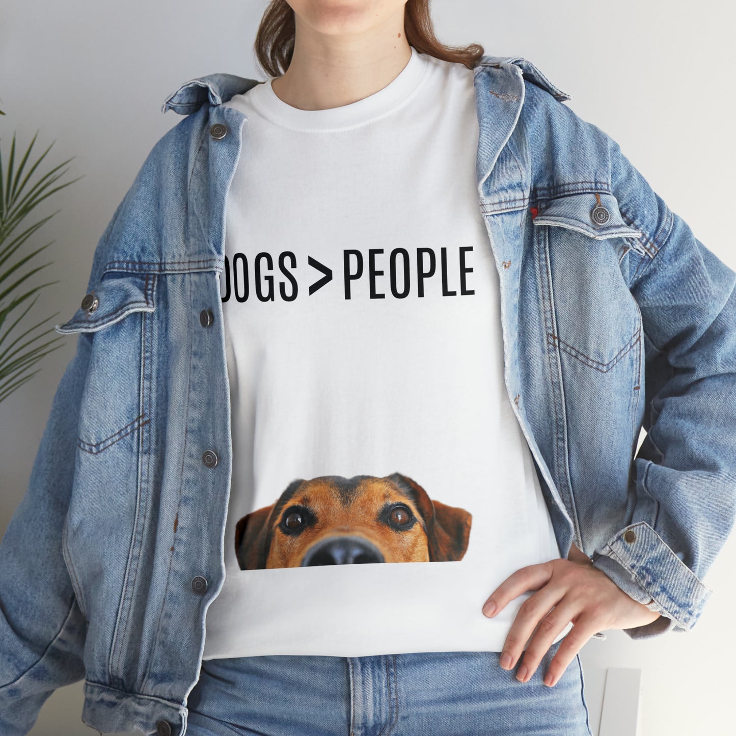 Dogs>People - Unisex Heavy Cotton Tee