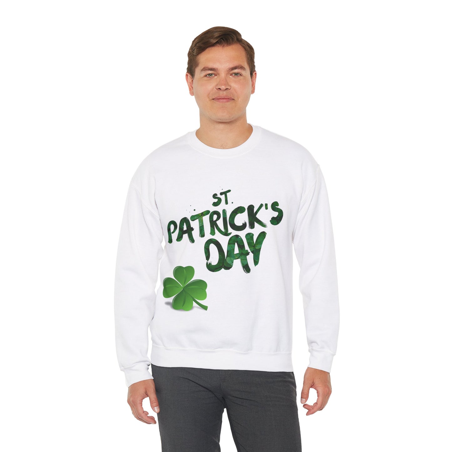 St. Patricks Day - 4 Leaf Clover Lucky Unisex Heavy Sweatshirt