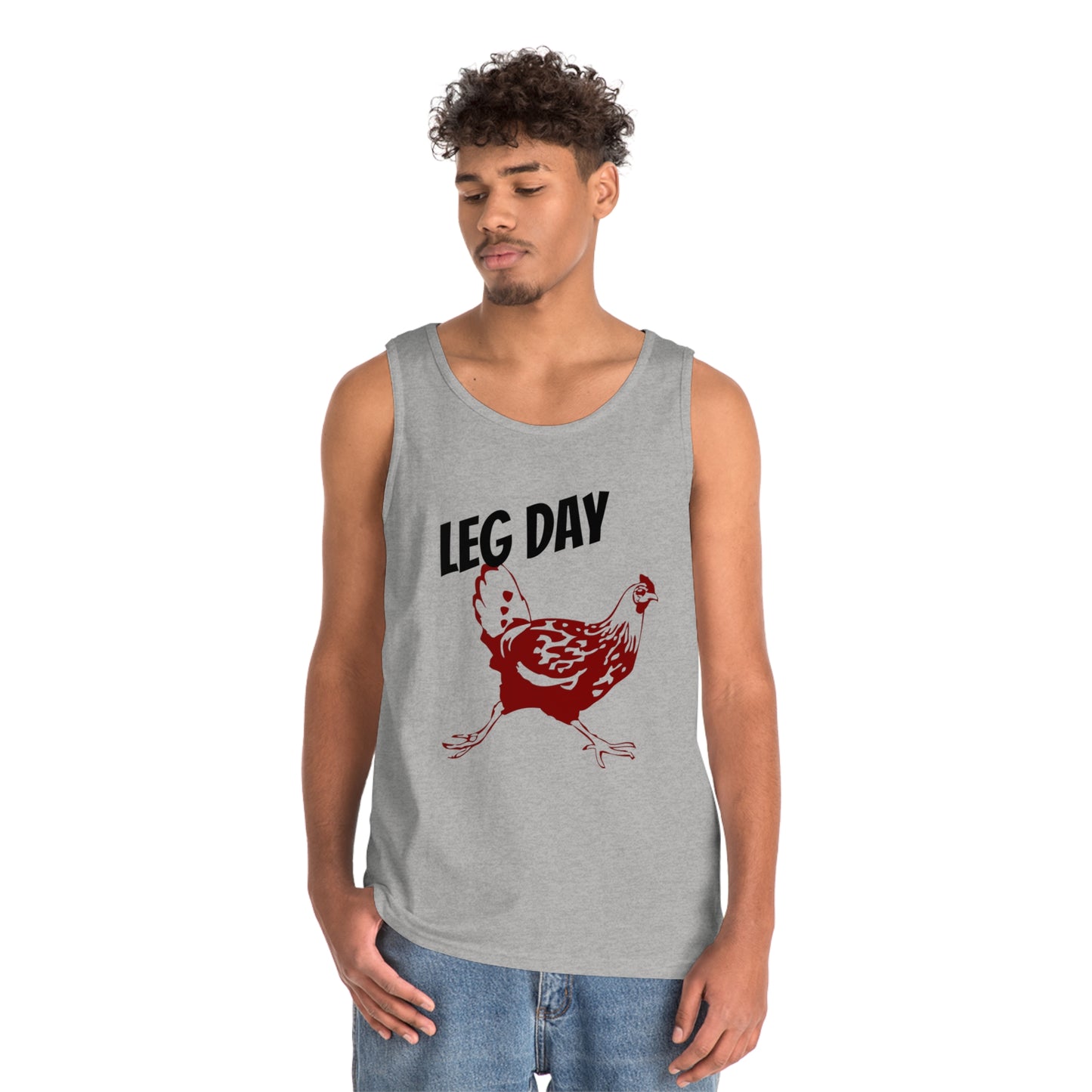 Leg Day Basic Gym Tee #1 - Unisex Heavy Cotton Tank Top