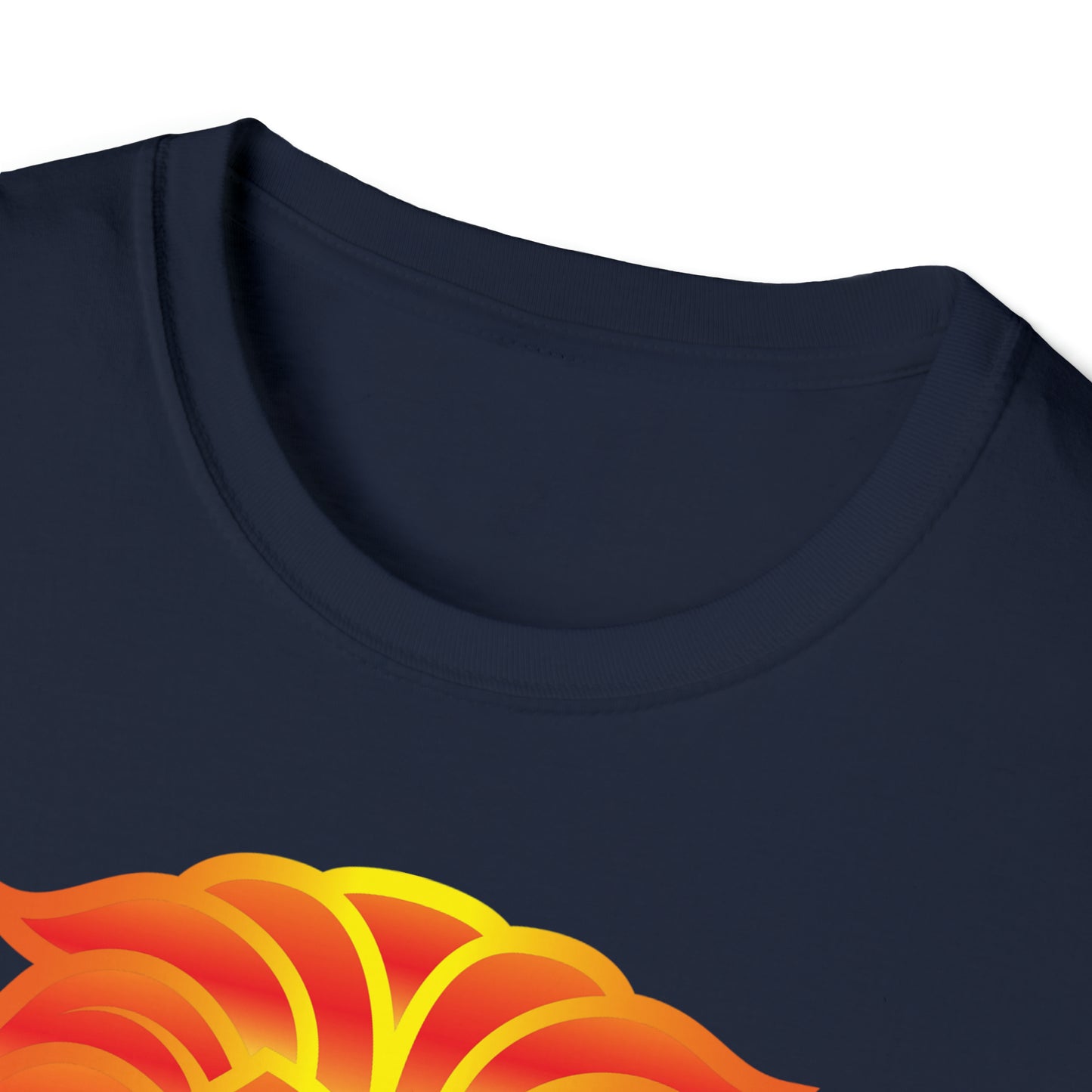 Lions Head Fire - Unisex Softstyle T-Shirt