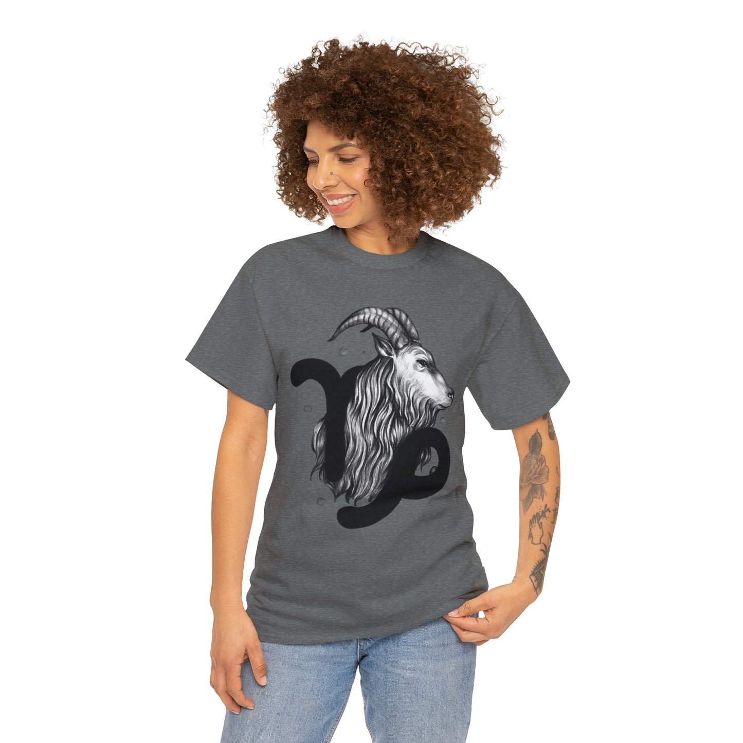Capricorn Zodiac Sign - Unisex Heavy Cotton Tee