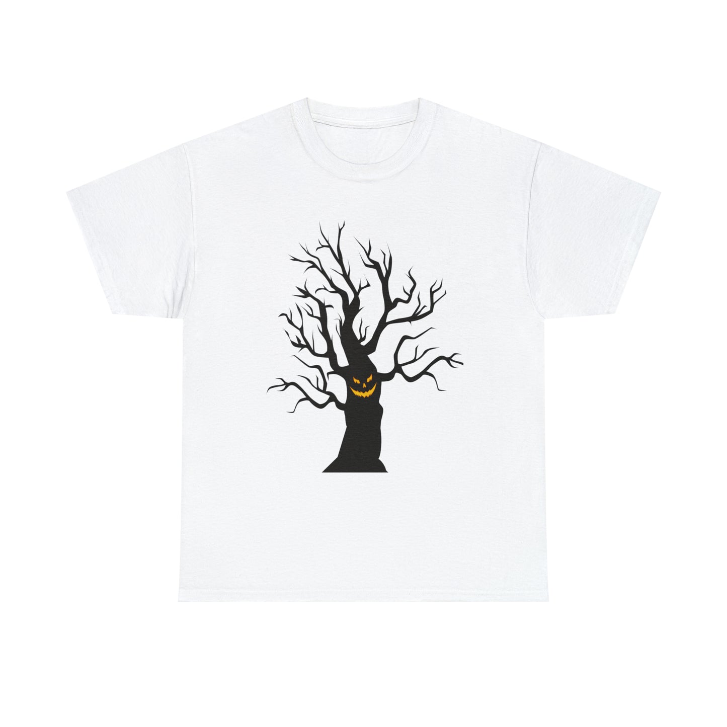 Halloween Scary Tree 03 - Unisex Heavy Cotton Tee