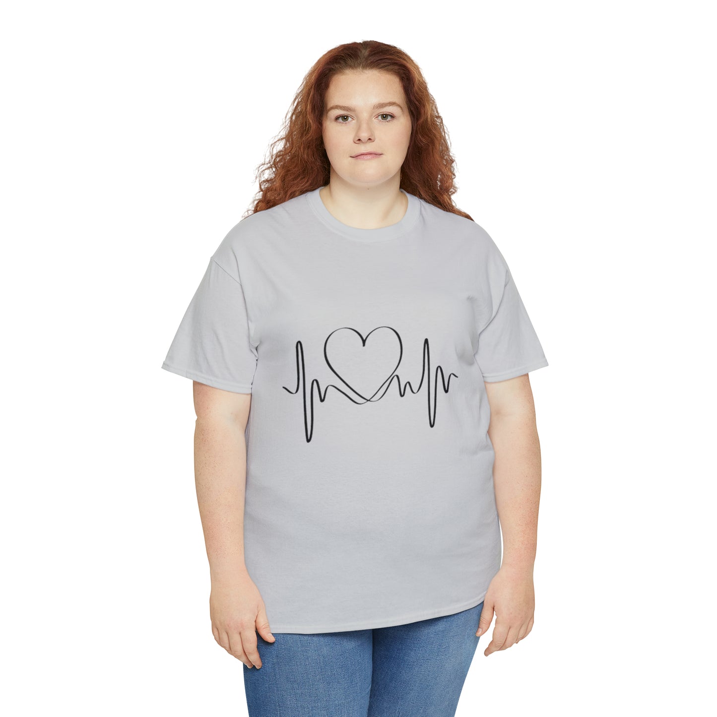Halloween Scary Heart lines - Unisex Heavy Cotton Tee