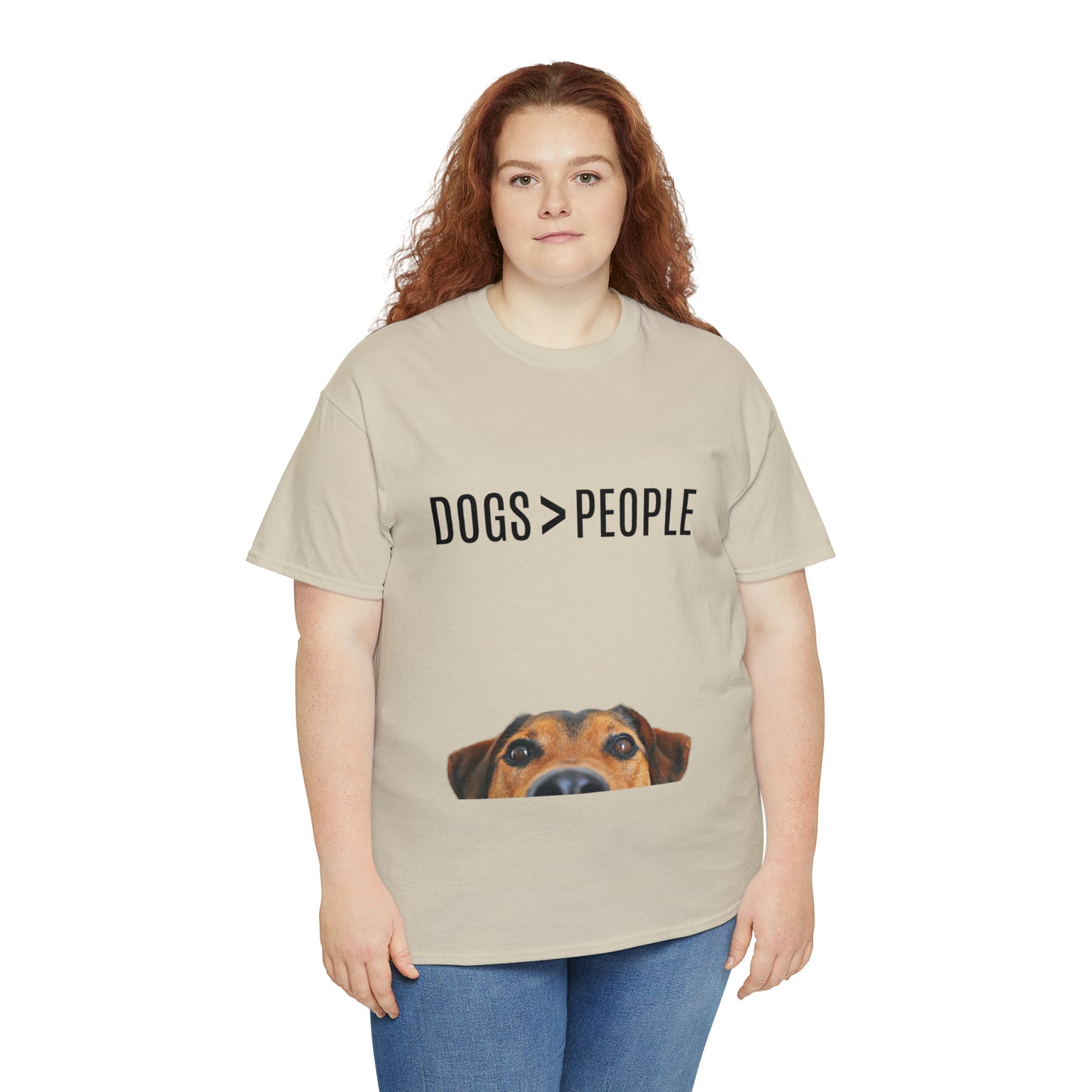 Dogs>People - Unisex Heavy Cotton Tee