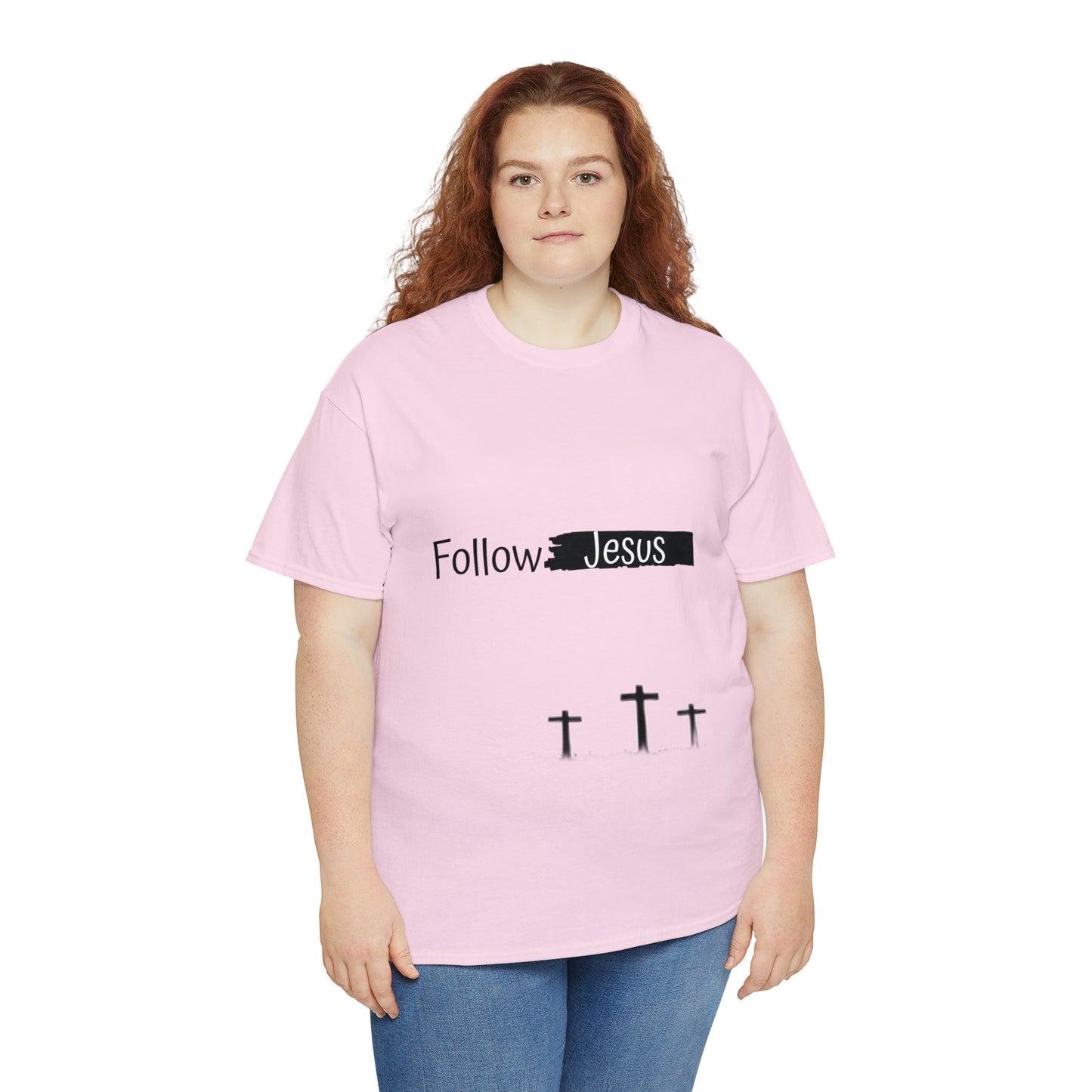 Follow Jesus01 Christian tshirt - Unisex Heavy Cotton Tee