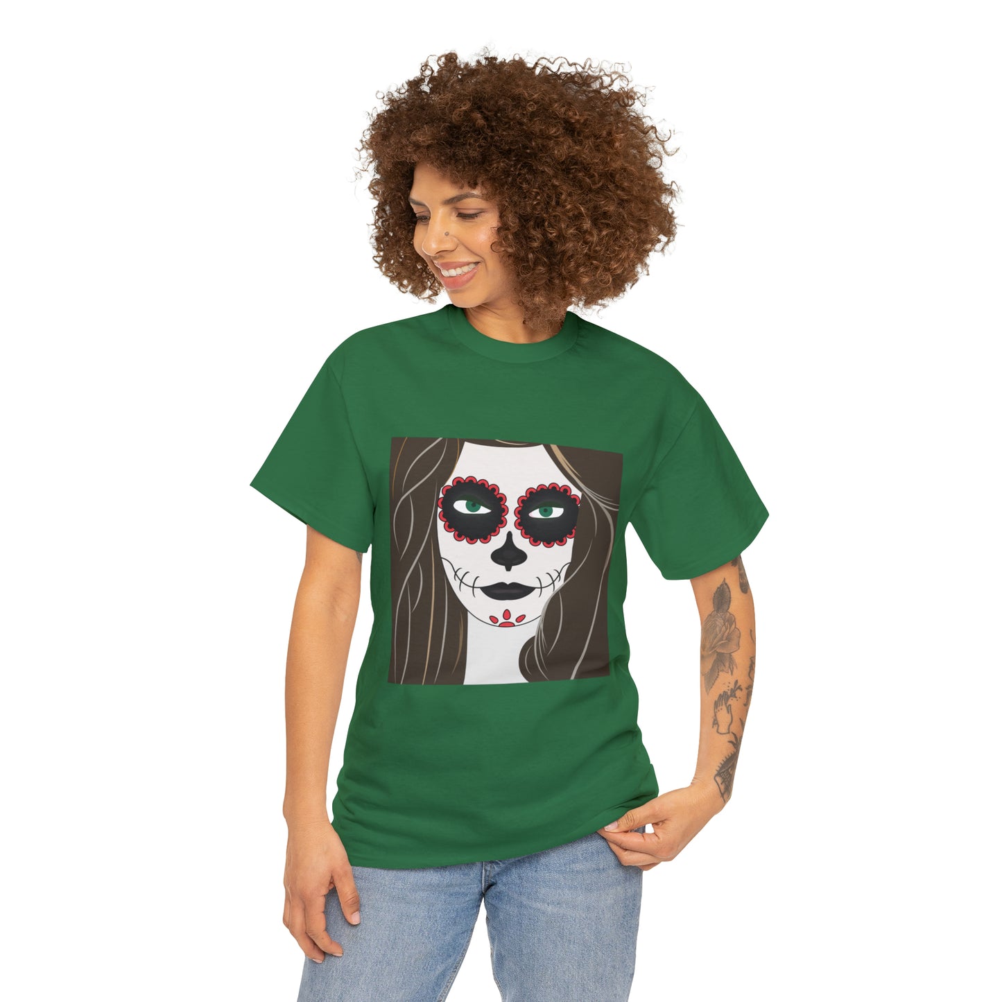 Halloween Day of the Dead 02 - Unisex Heavy Cotton Tee